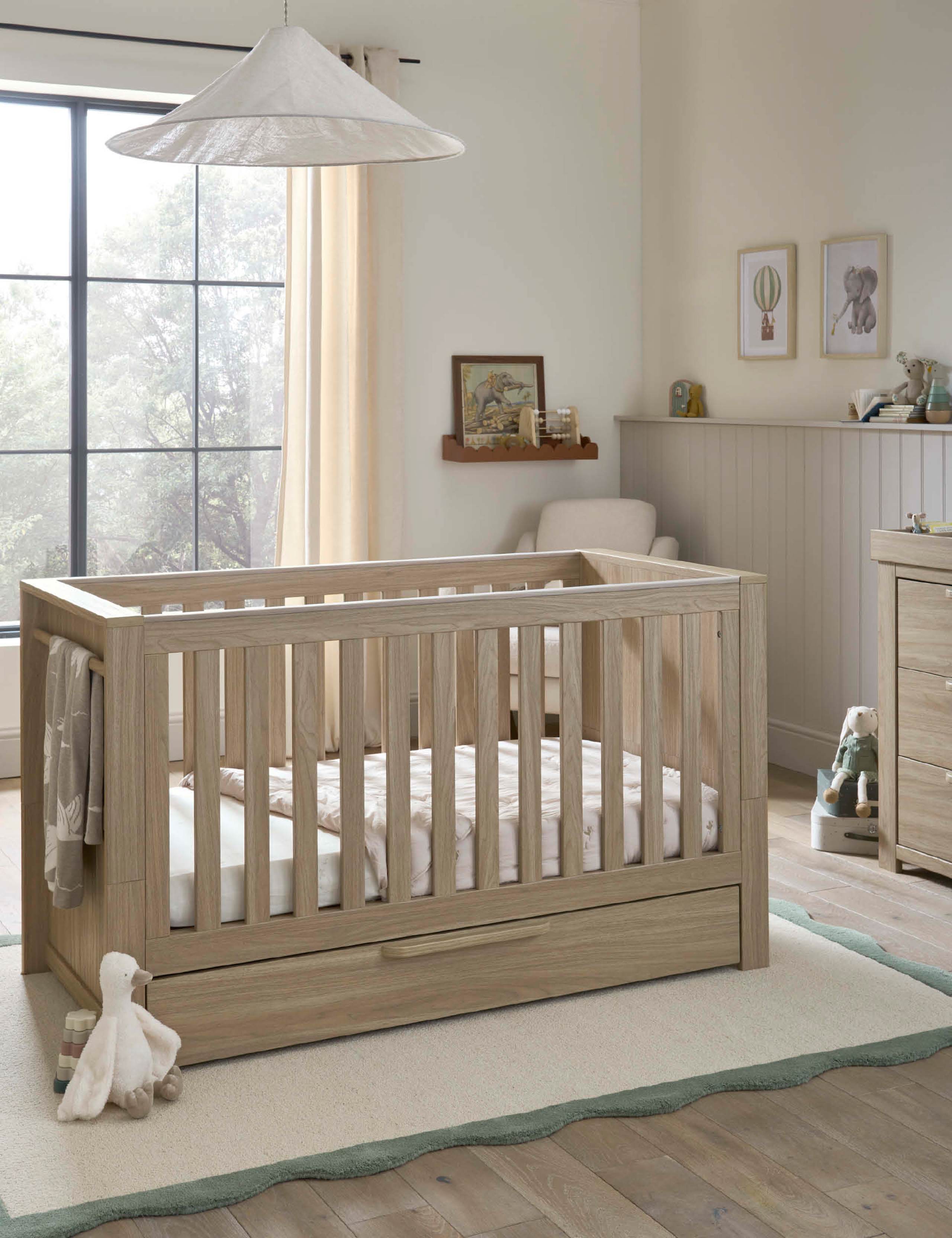 Franklin 3 Piece Cot Bed, Dresser & Wardrobe 9 of 14