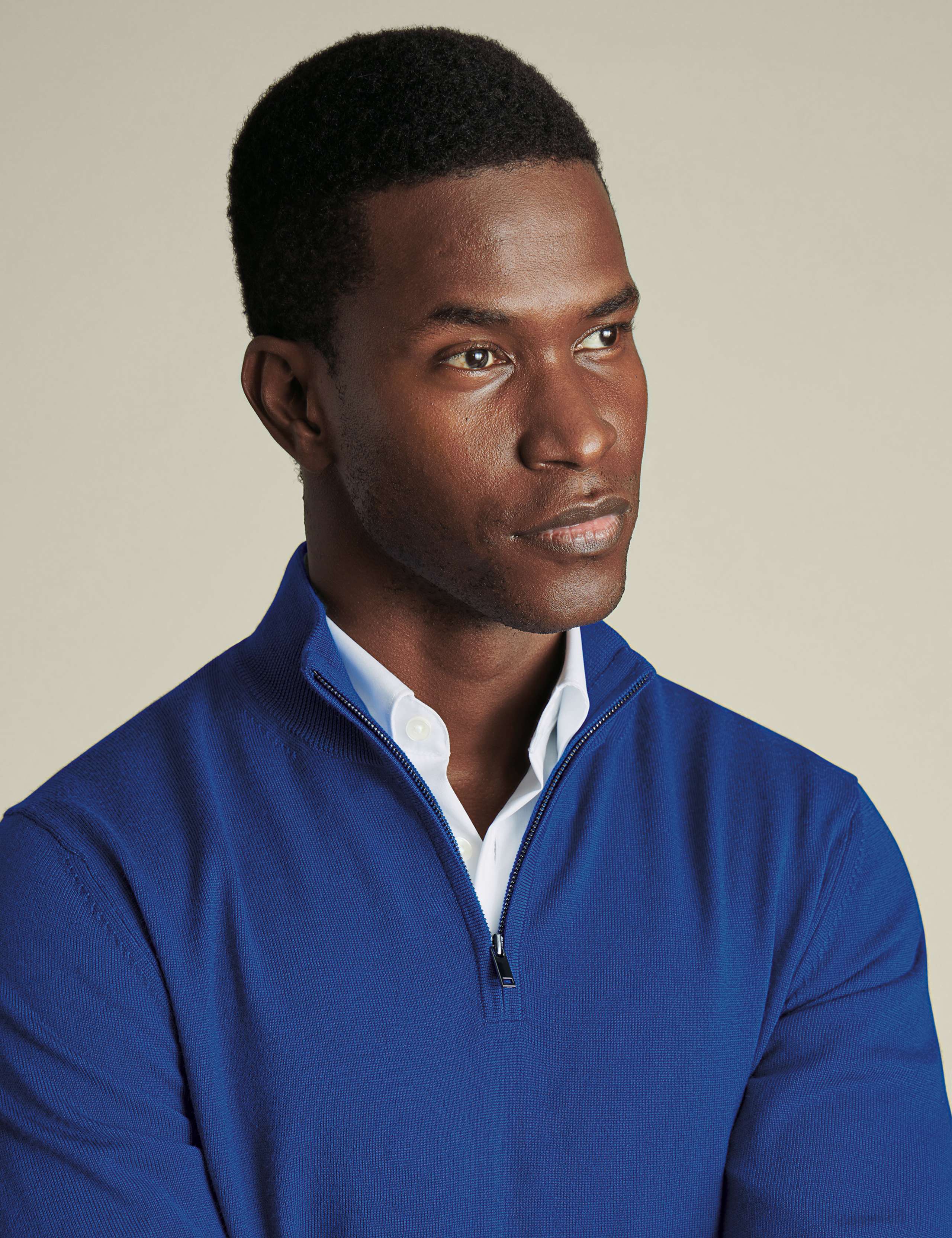 Pure Merino Wool Half Zip Jumper 3 of 5
