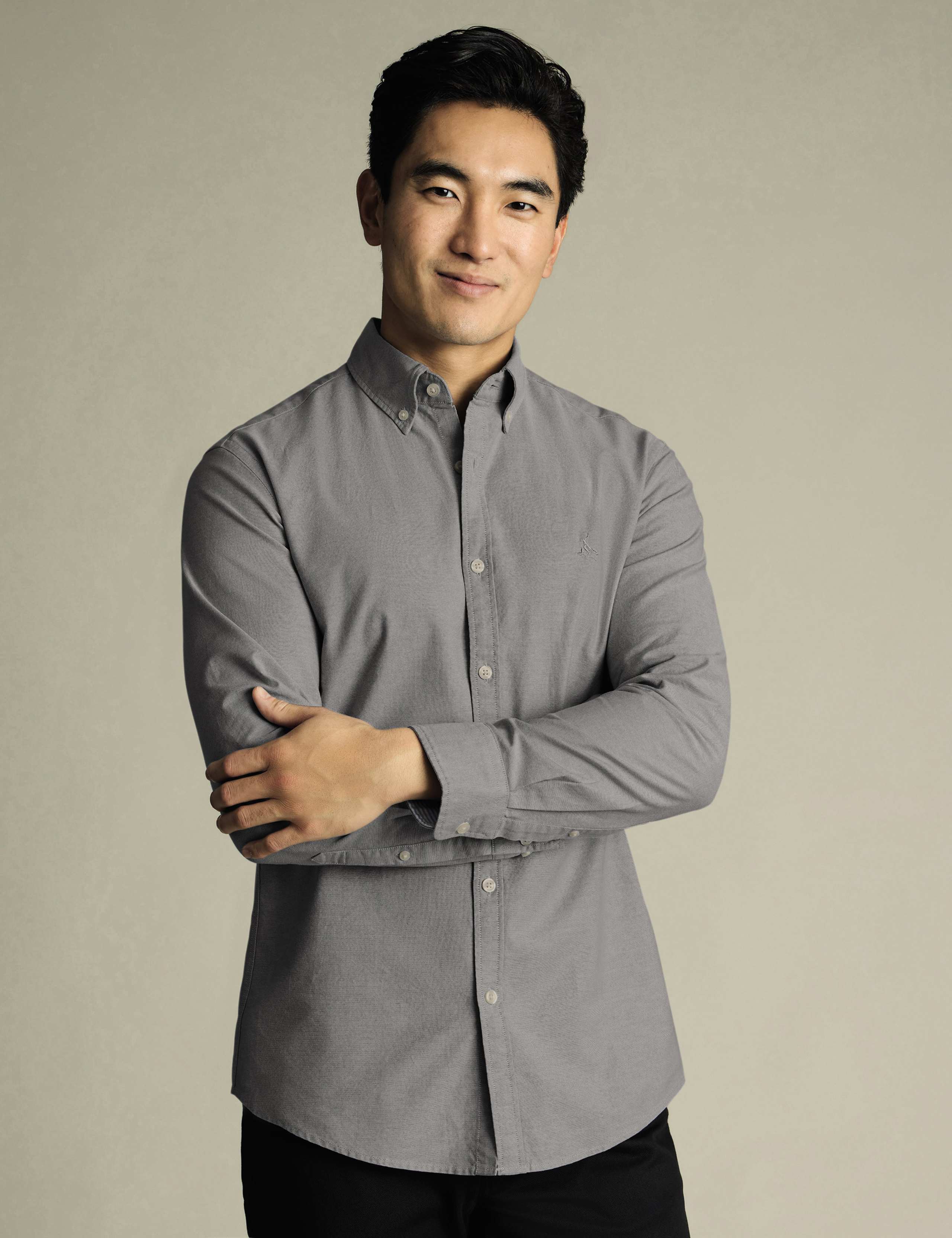 Slim Fit Pure Cotton Stretch Oxford Shirt 1 of 6