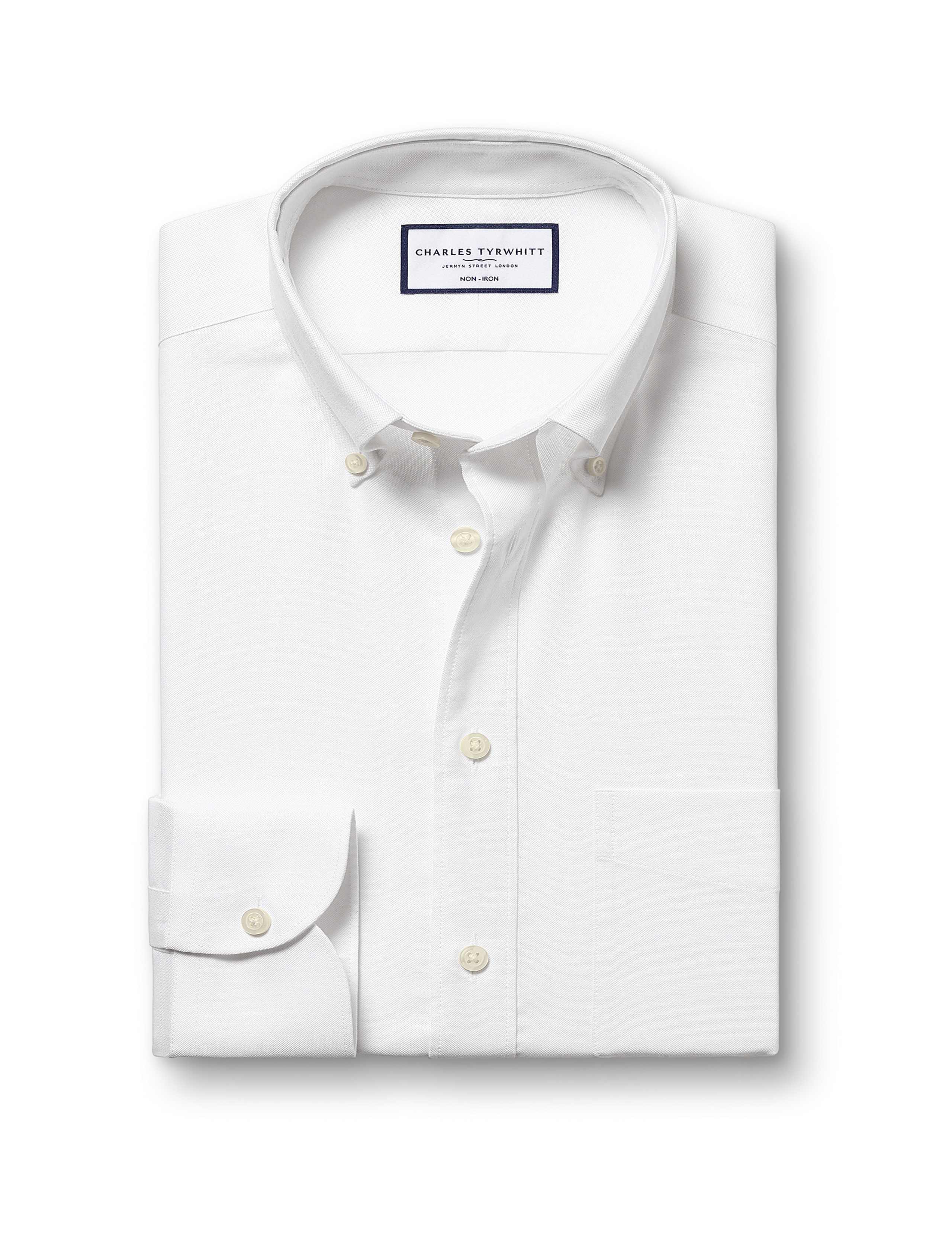 Slim Fit Cotton Rich Oxford Shirt 2 of 6