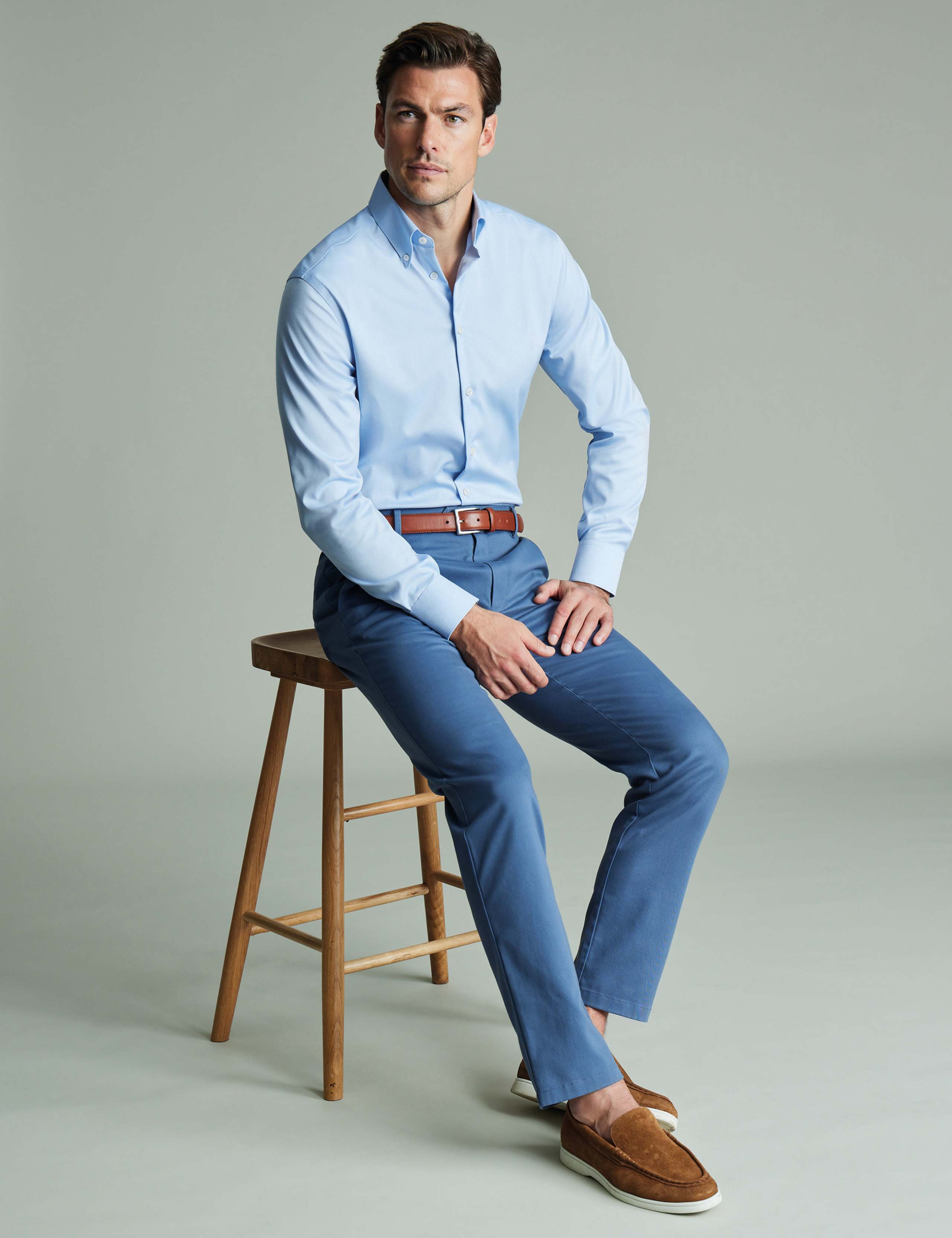 Slim Fit Non Iron Stretch Chinos 1 of 3
