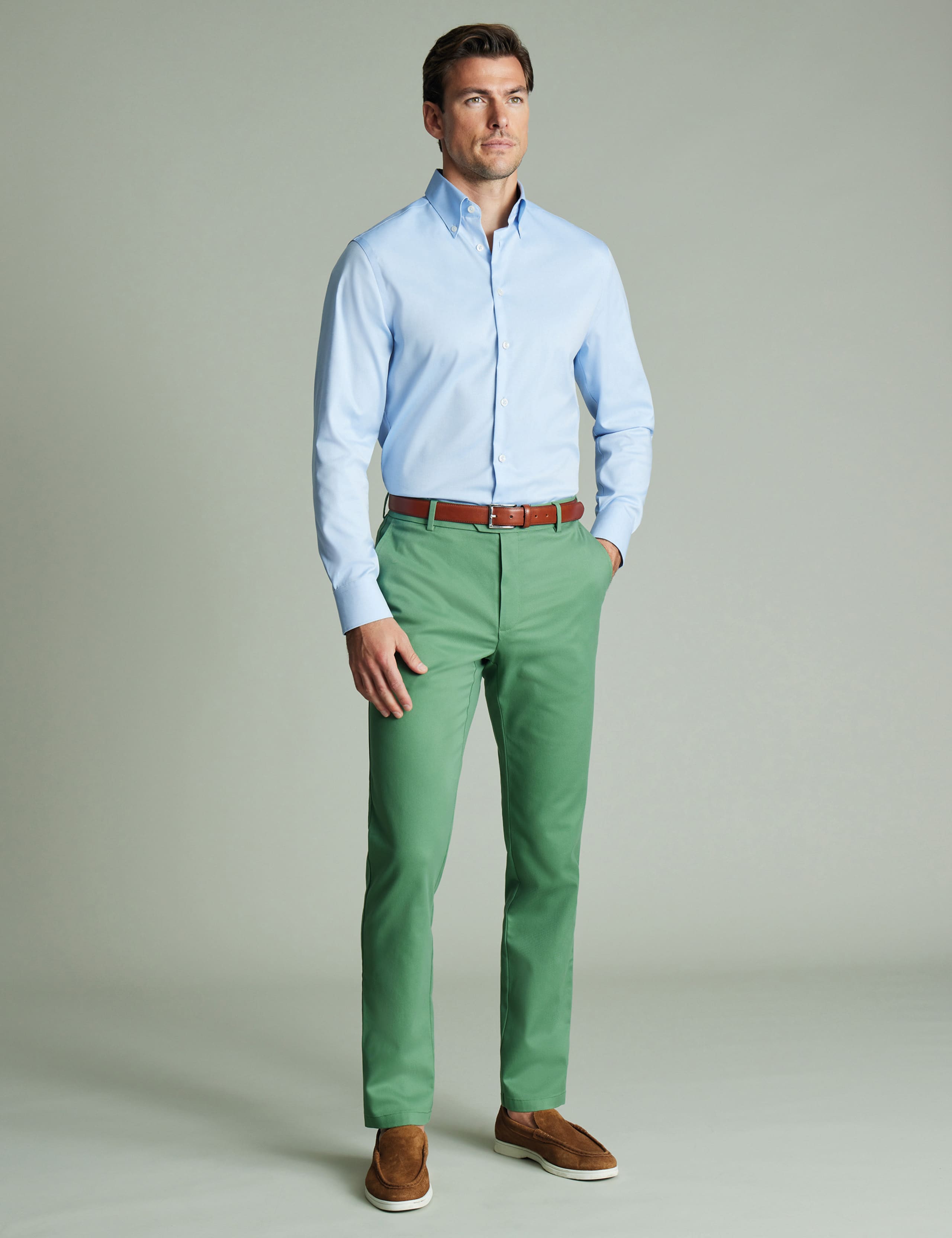 Slim Fit Non Iron Stretch Chinos 1 of 3
