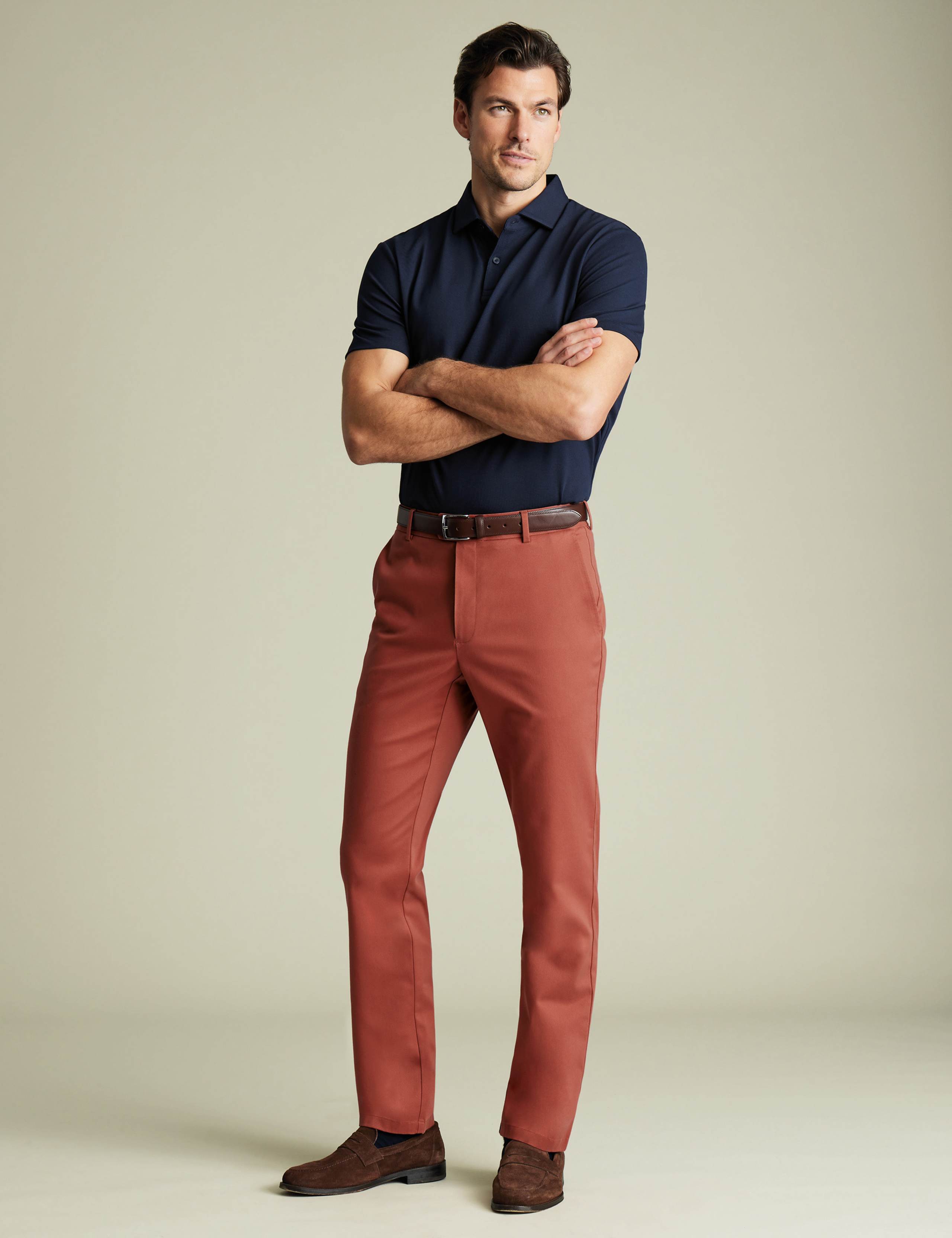 Slim Fit Non Iron Stretch Chinos 1 of 5
