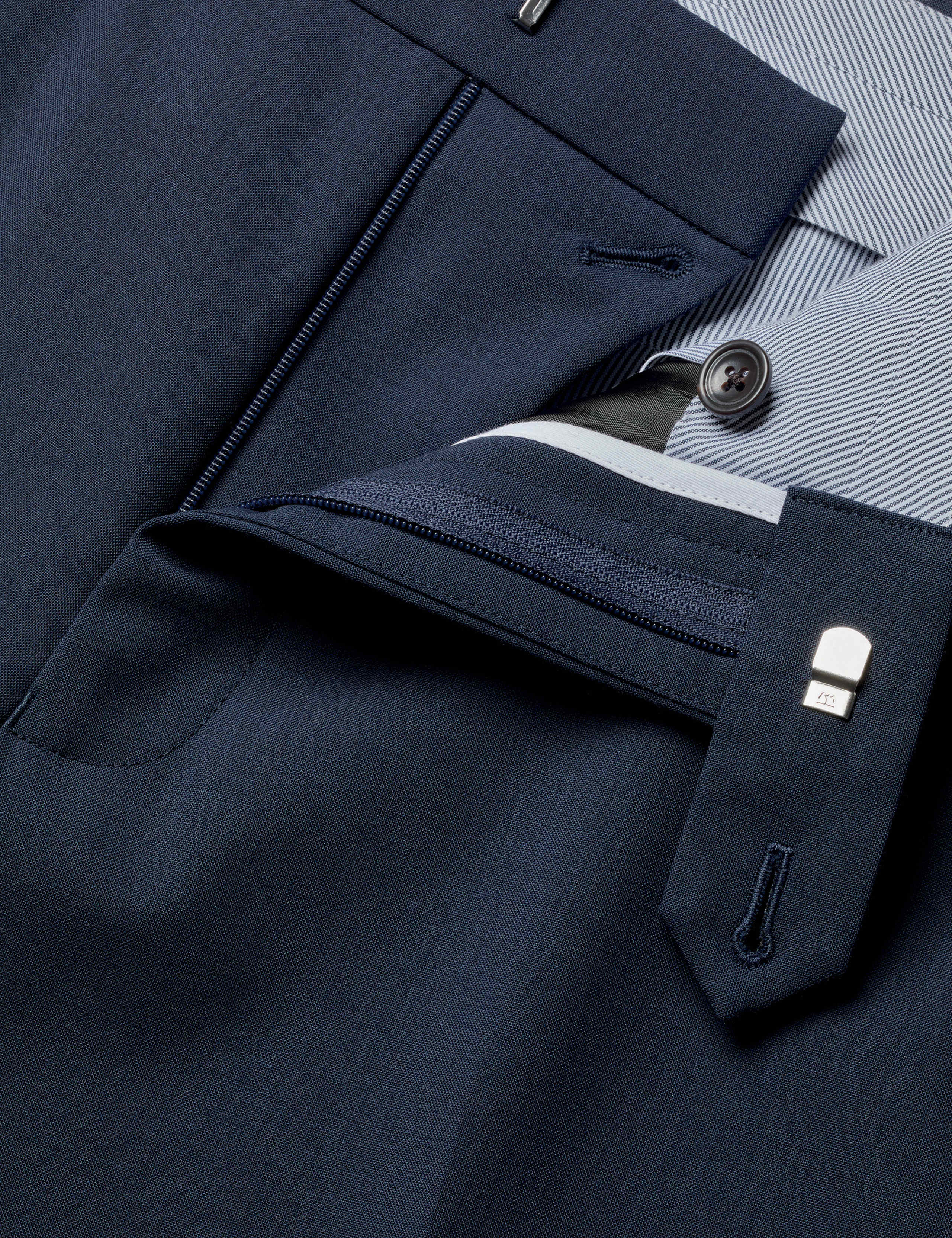 Regular Fit Wool Rich Stretch Suit Trousers 5 of 5