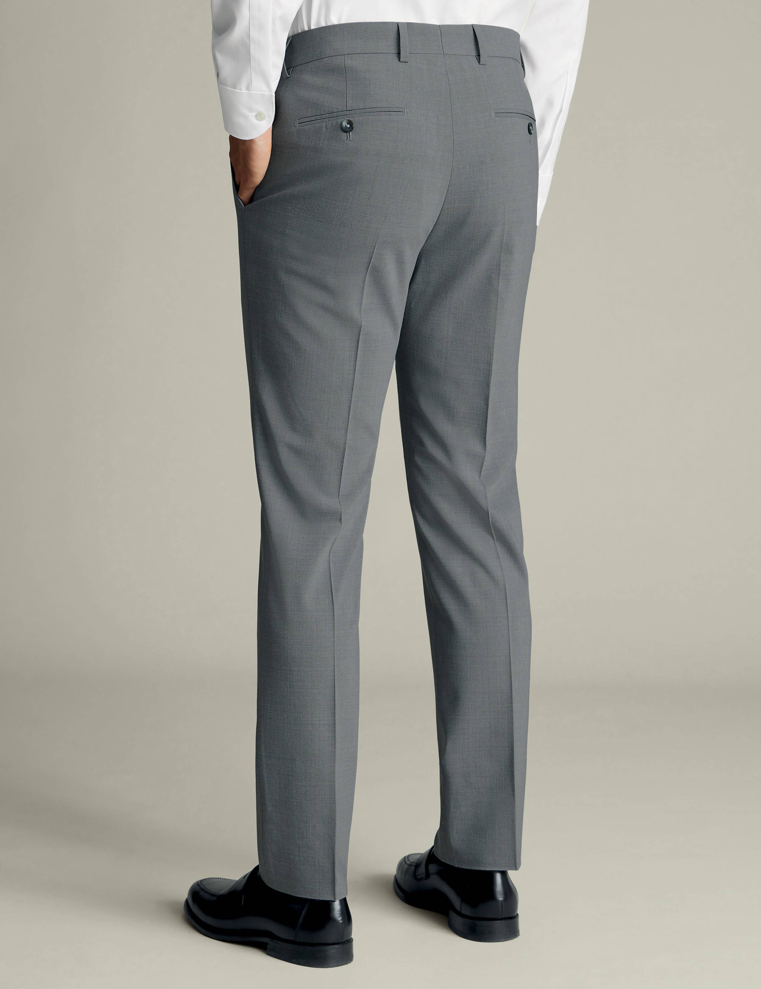 Regular Fit Wool Rich Stretch Suit Trousers 4 of 6