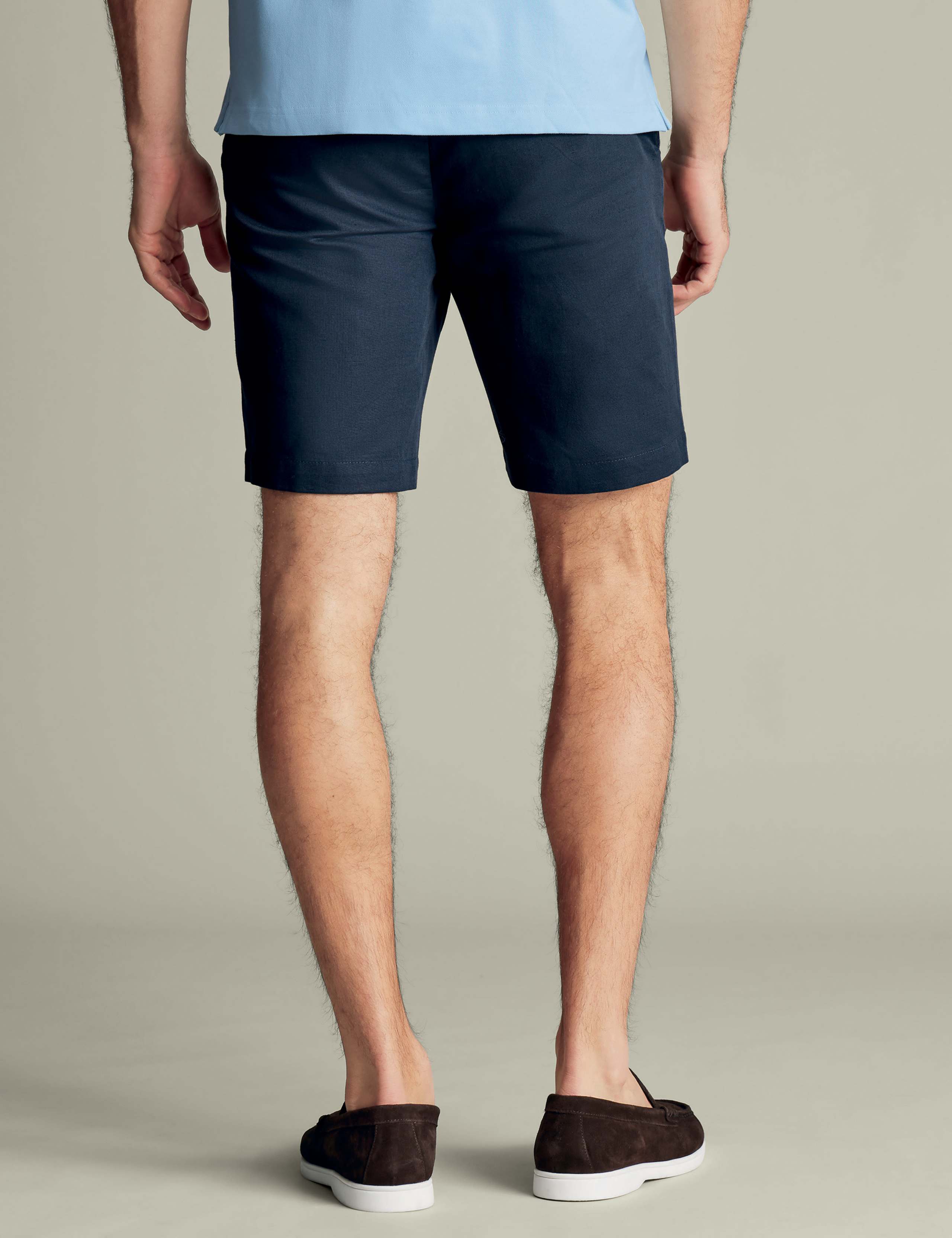 Linen Blend Flat Front Shorts 4 of 5