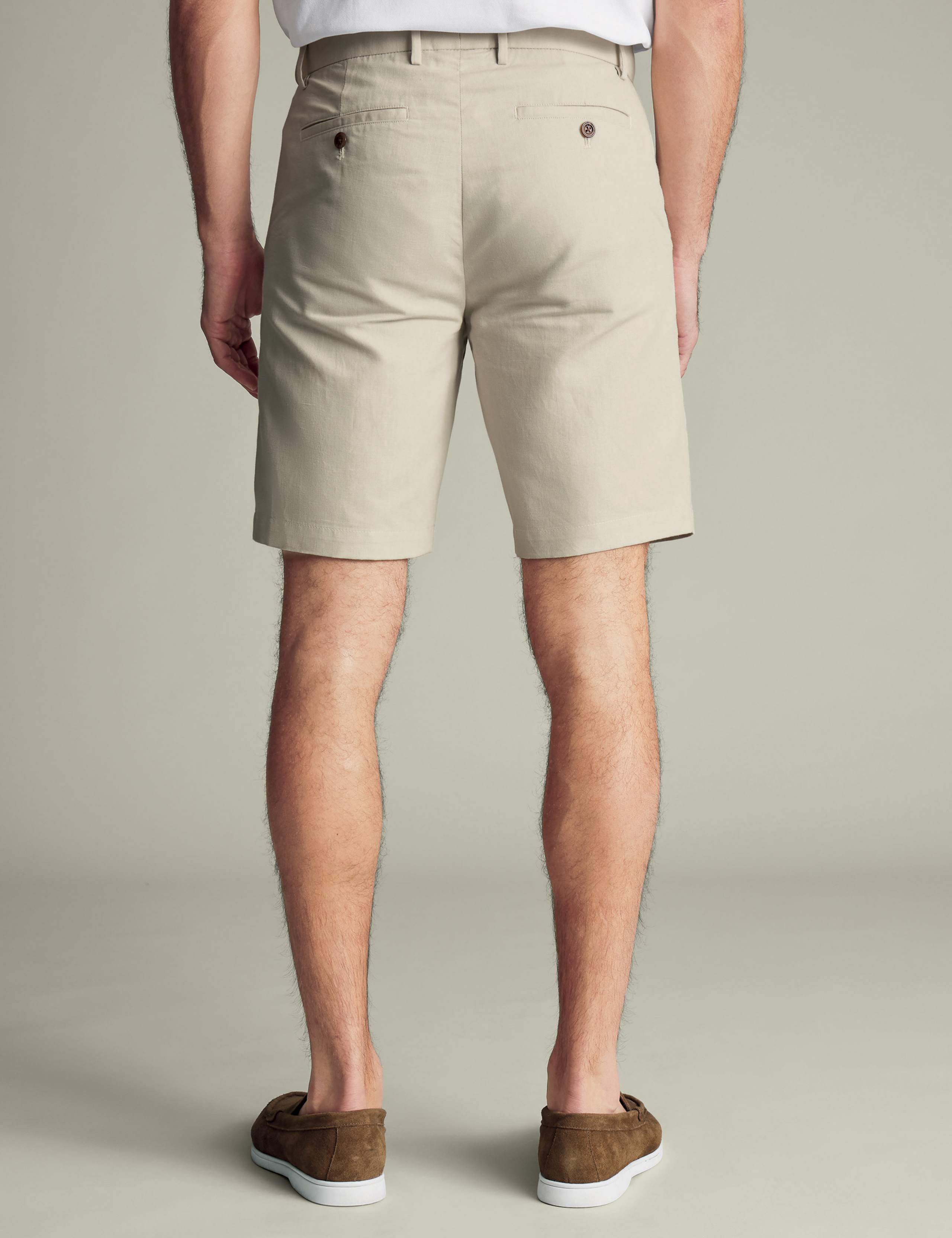 Linen Blend Flat Front Shorts 4 of 6
