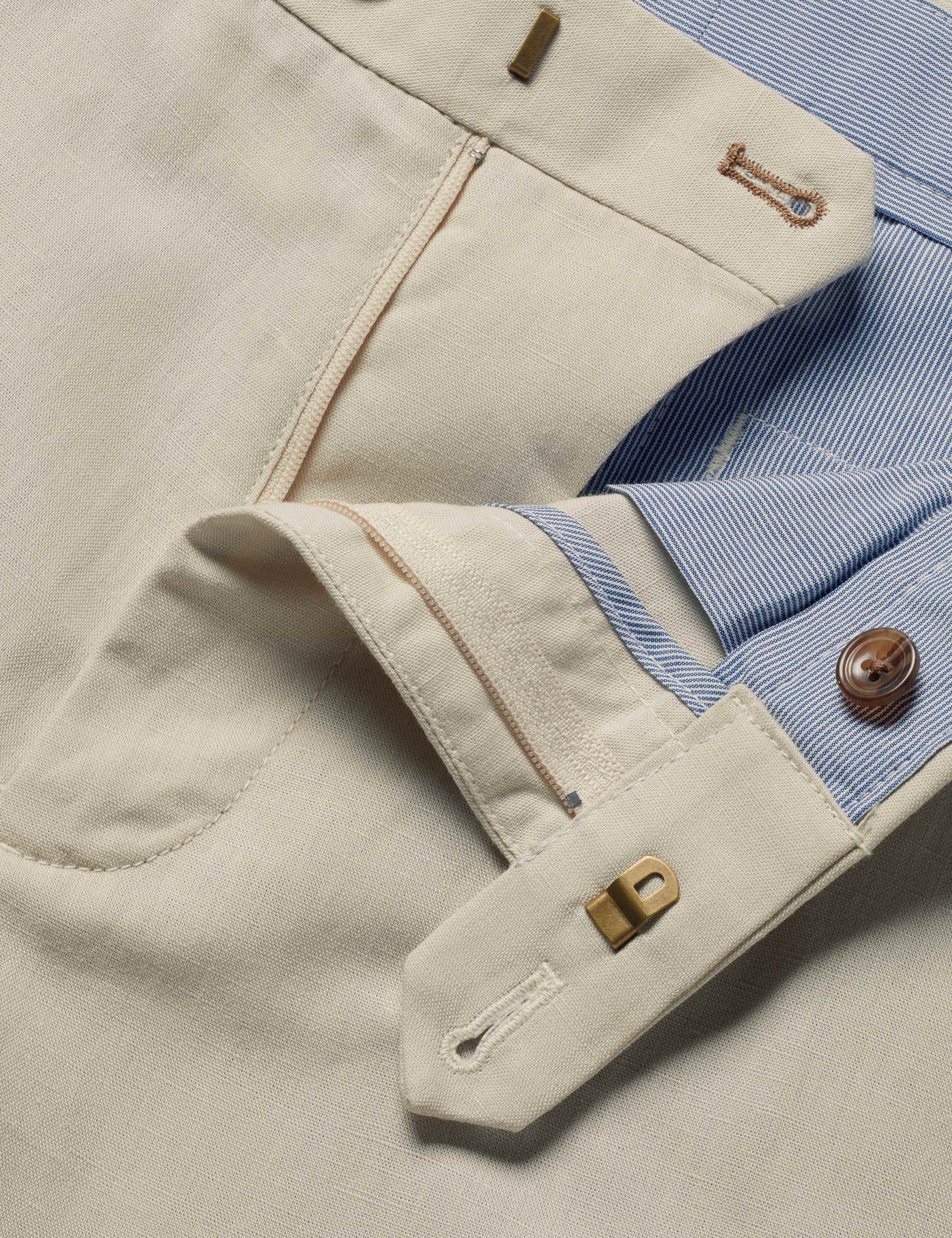 Linen Blend Flat Front Shorts 6 of 6