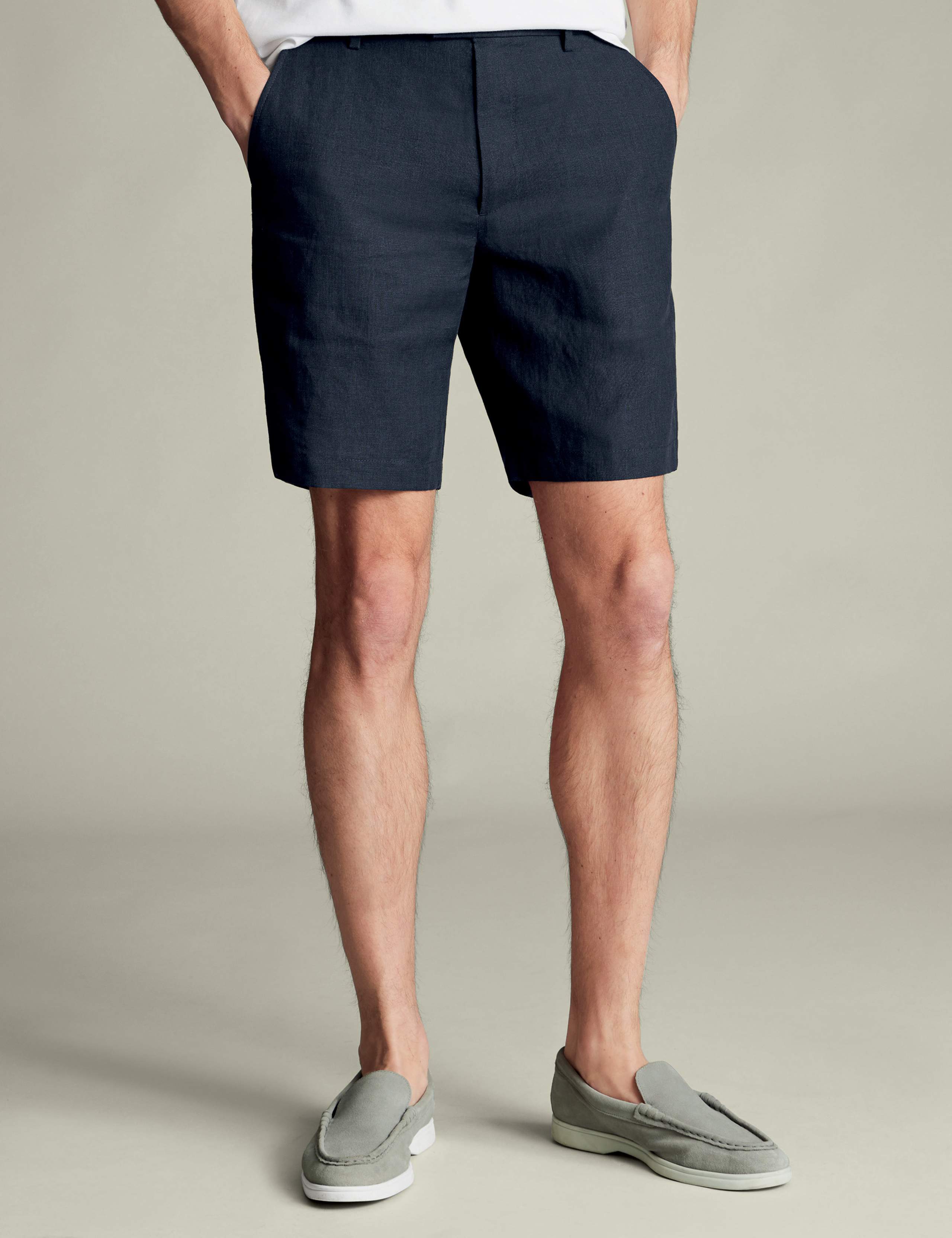 Pure Linen Flat Front Shorts 3 of 5