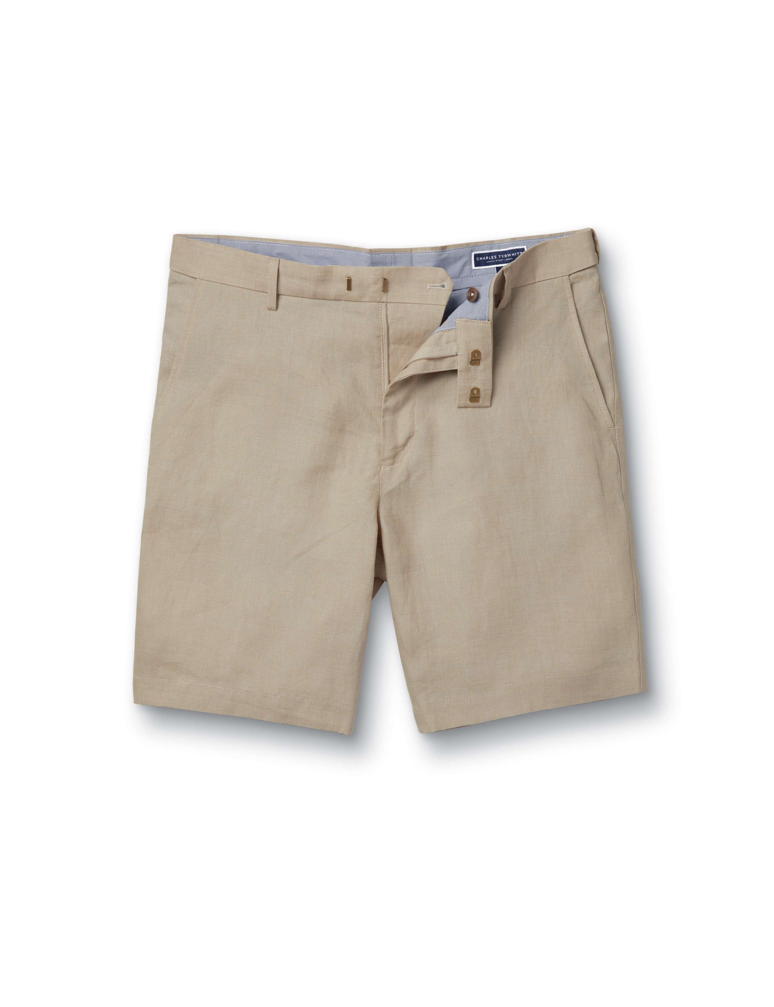 Pure Linen Flat Front Shorts 2 of 5