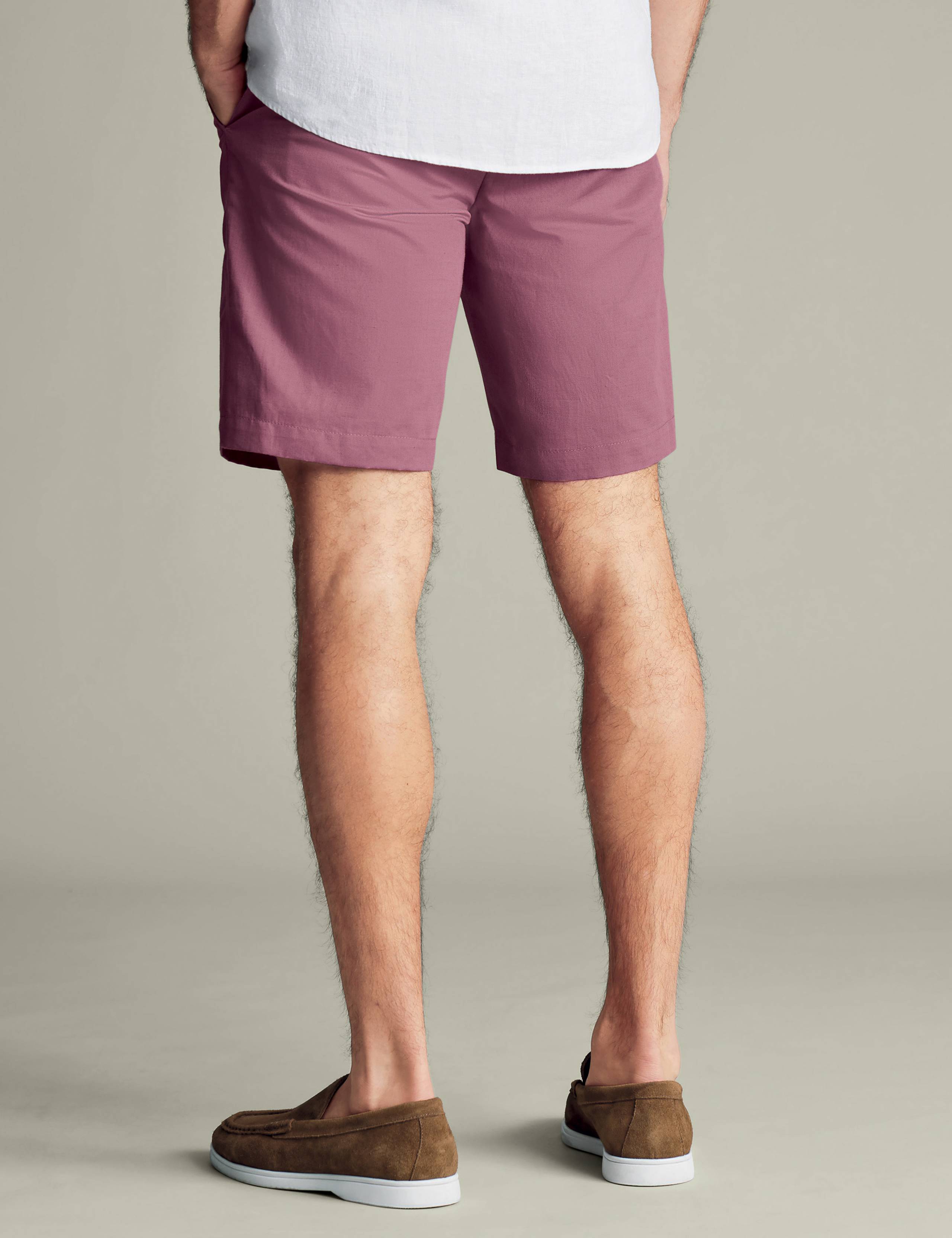 Linen Blend Flat Front Shorts 4 of 5
