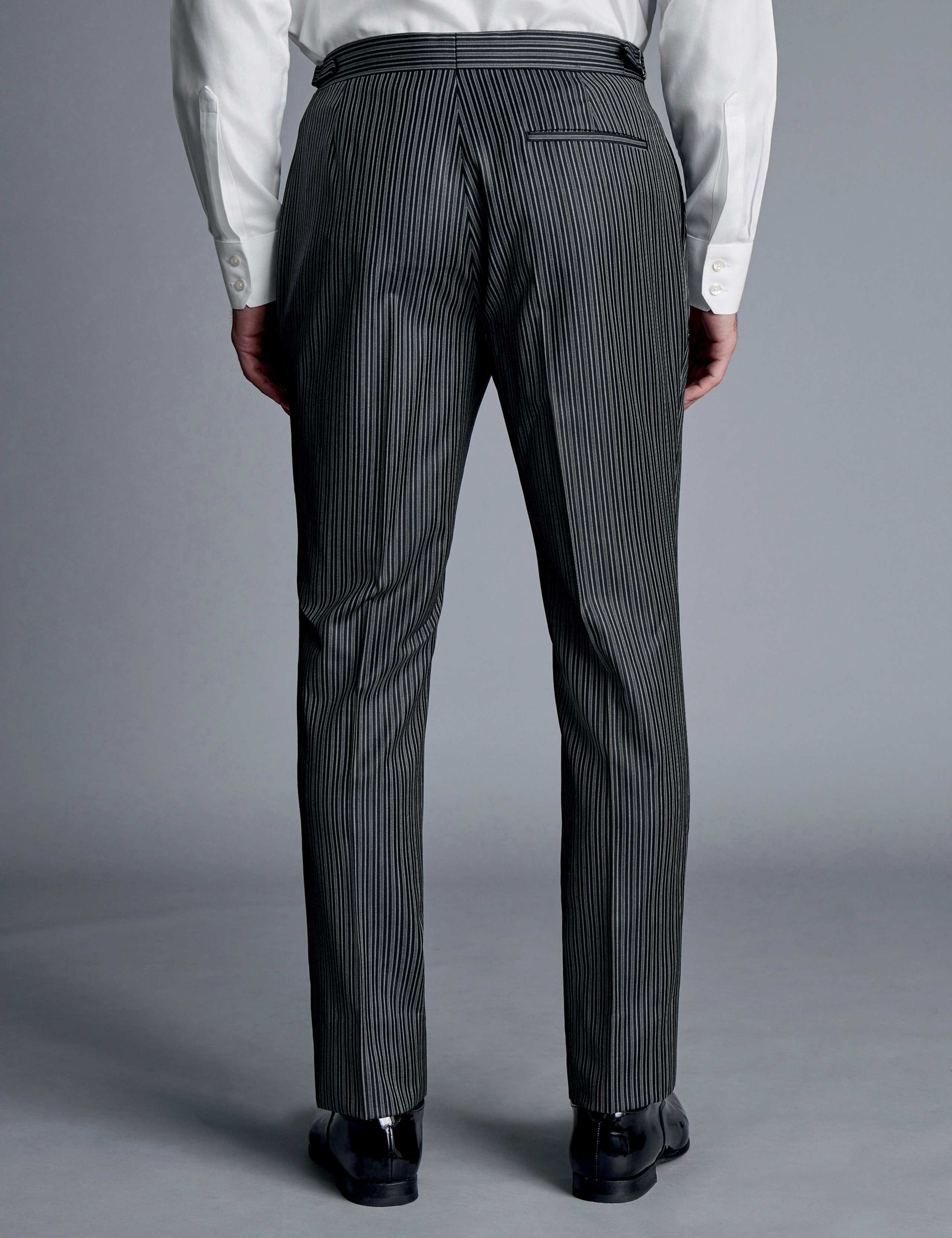 Slim Fit Pure Wool Pinstripe Suit Trousers 2 of 2