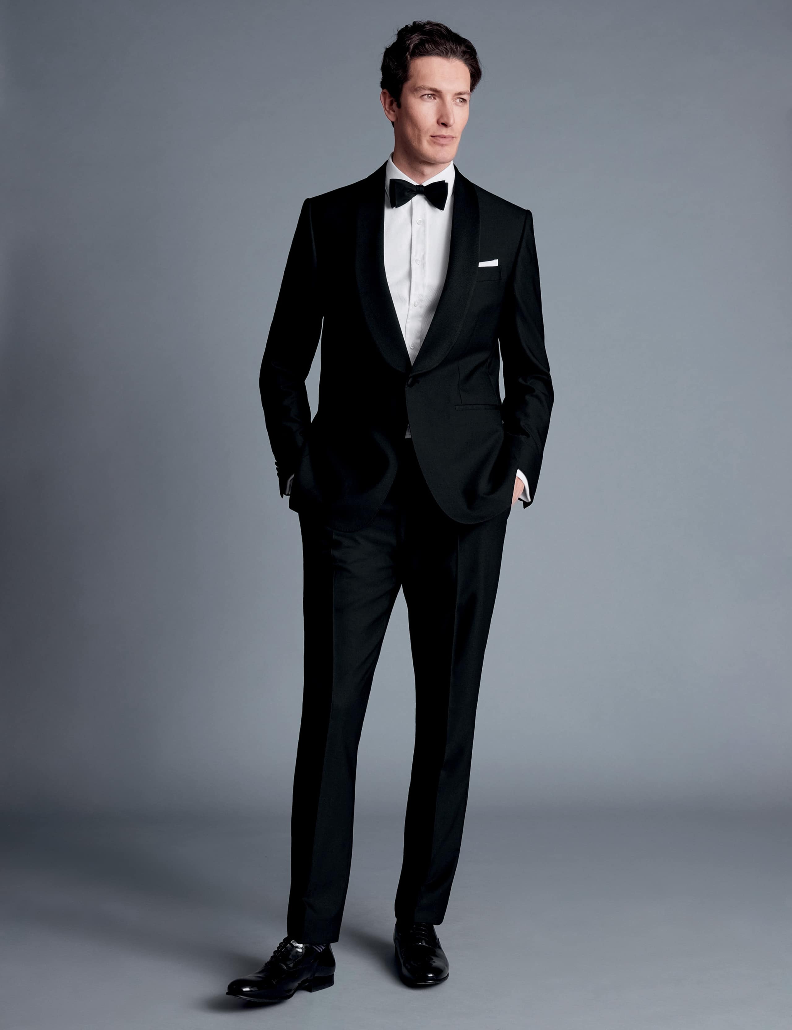 Regular Fit Super 120's Wool Tuxedo Jacket 2 of 4