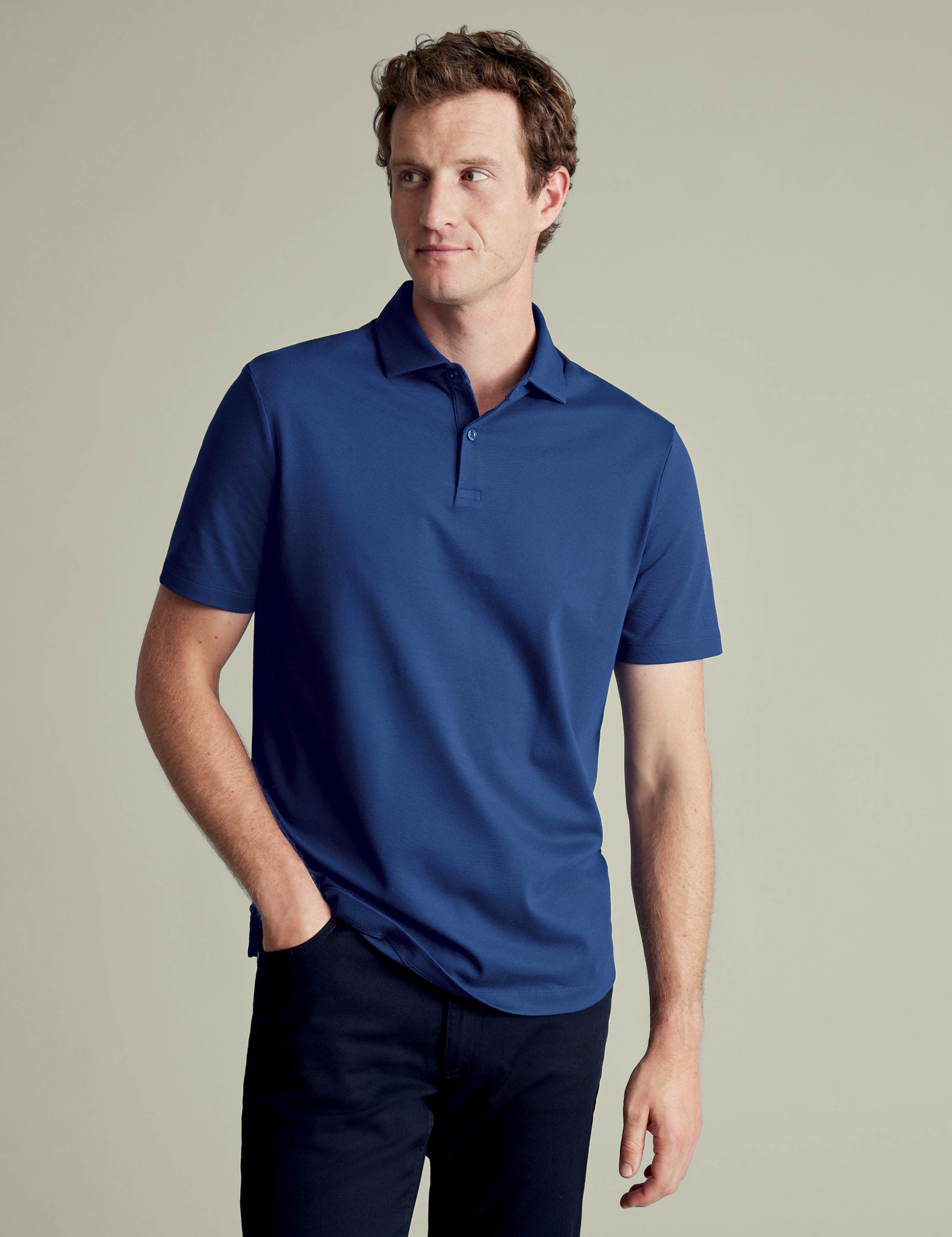 Cotton Rich Pique Polo Shirt 1 of 5