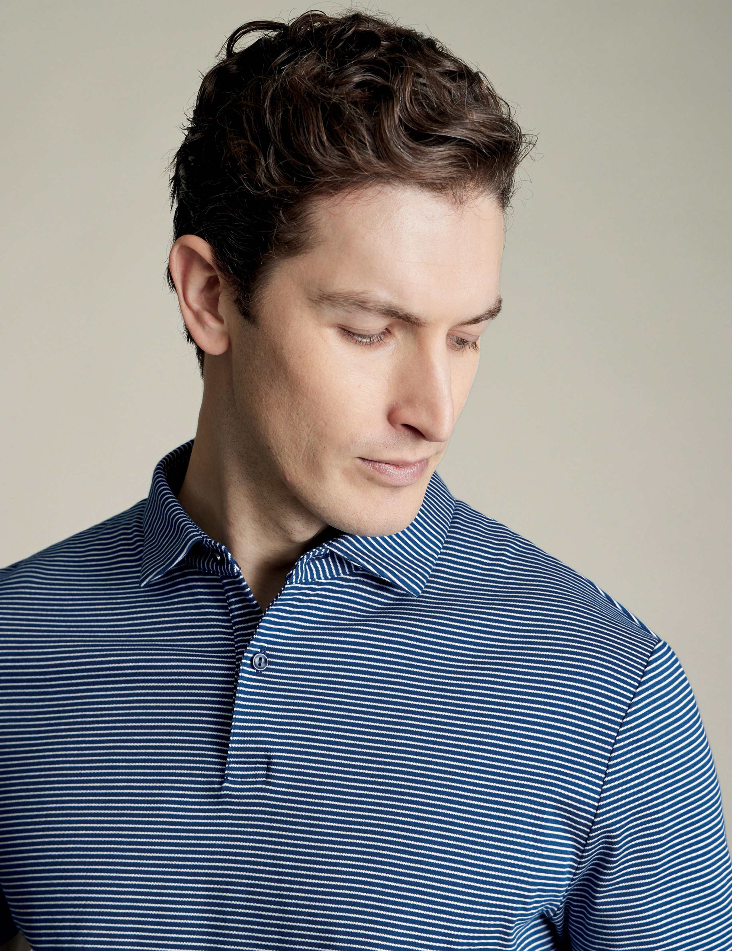 Pure Cotton Striped Polo Shirt 3 of 6