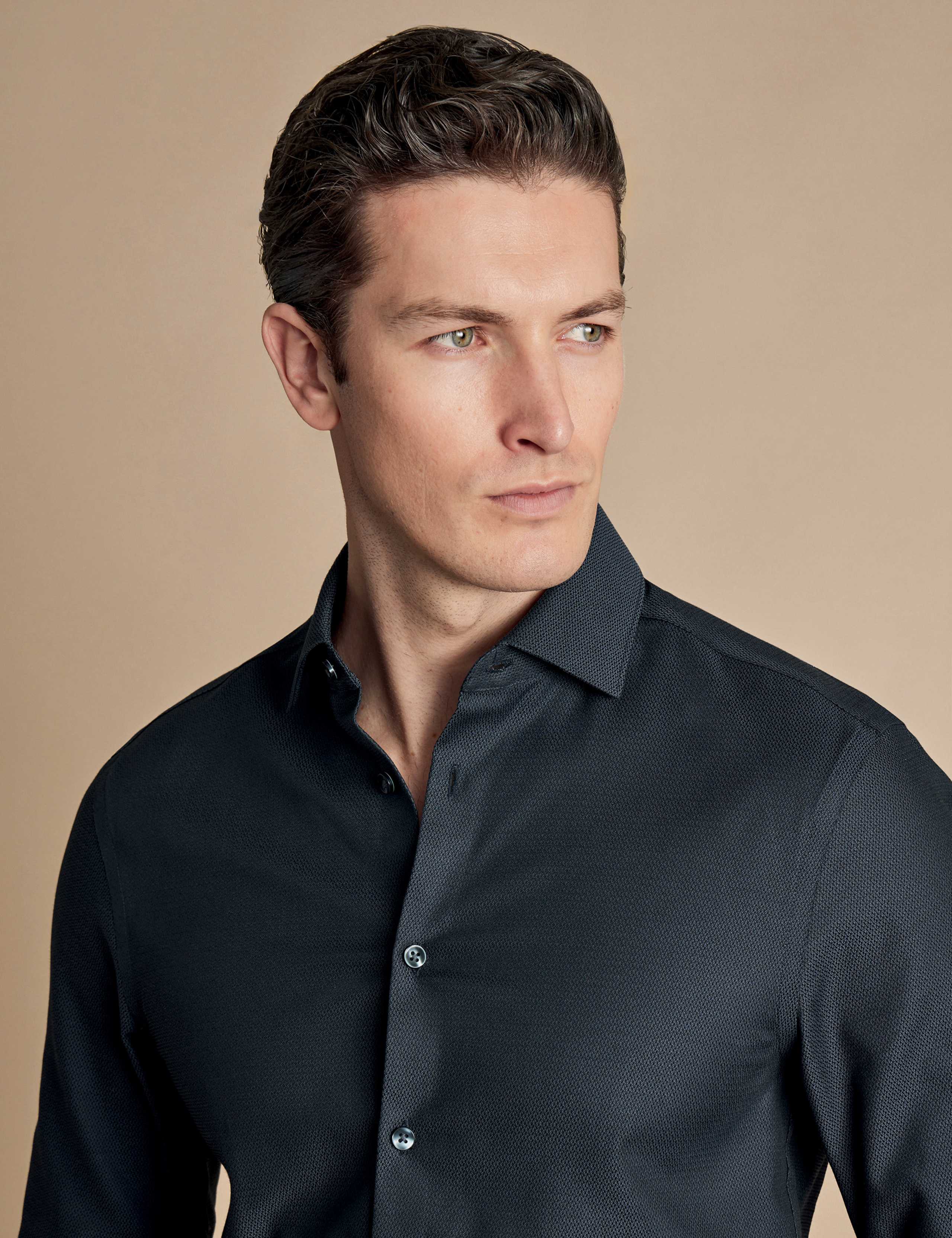 Non Iron Slim Fit Pure Cotton Stretch Shirt 3 of 5