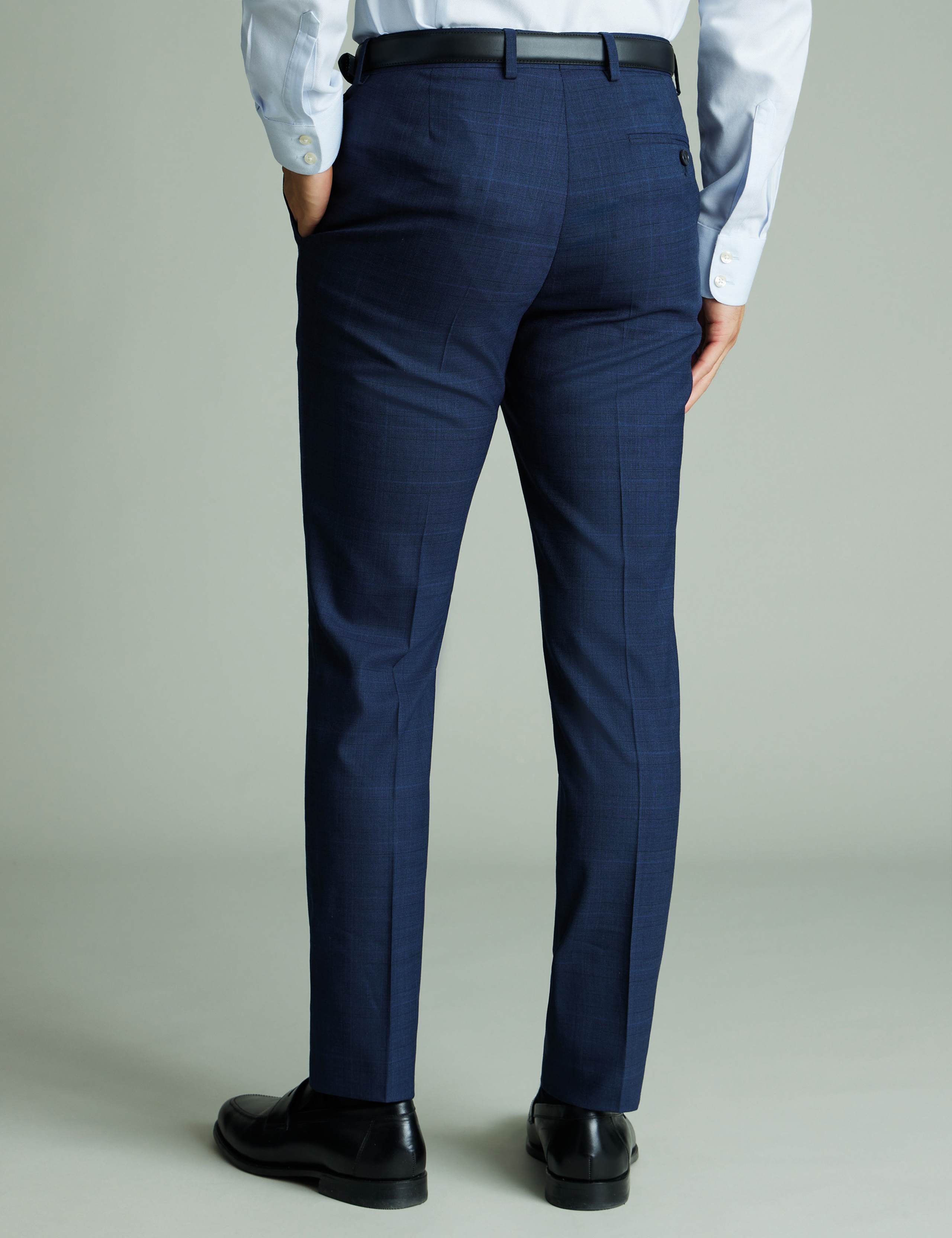 Slim Fit Wool Rich Check Suit Trousers 2 of 2