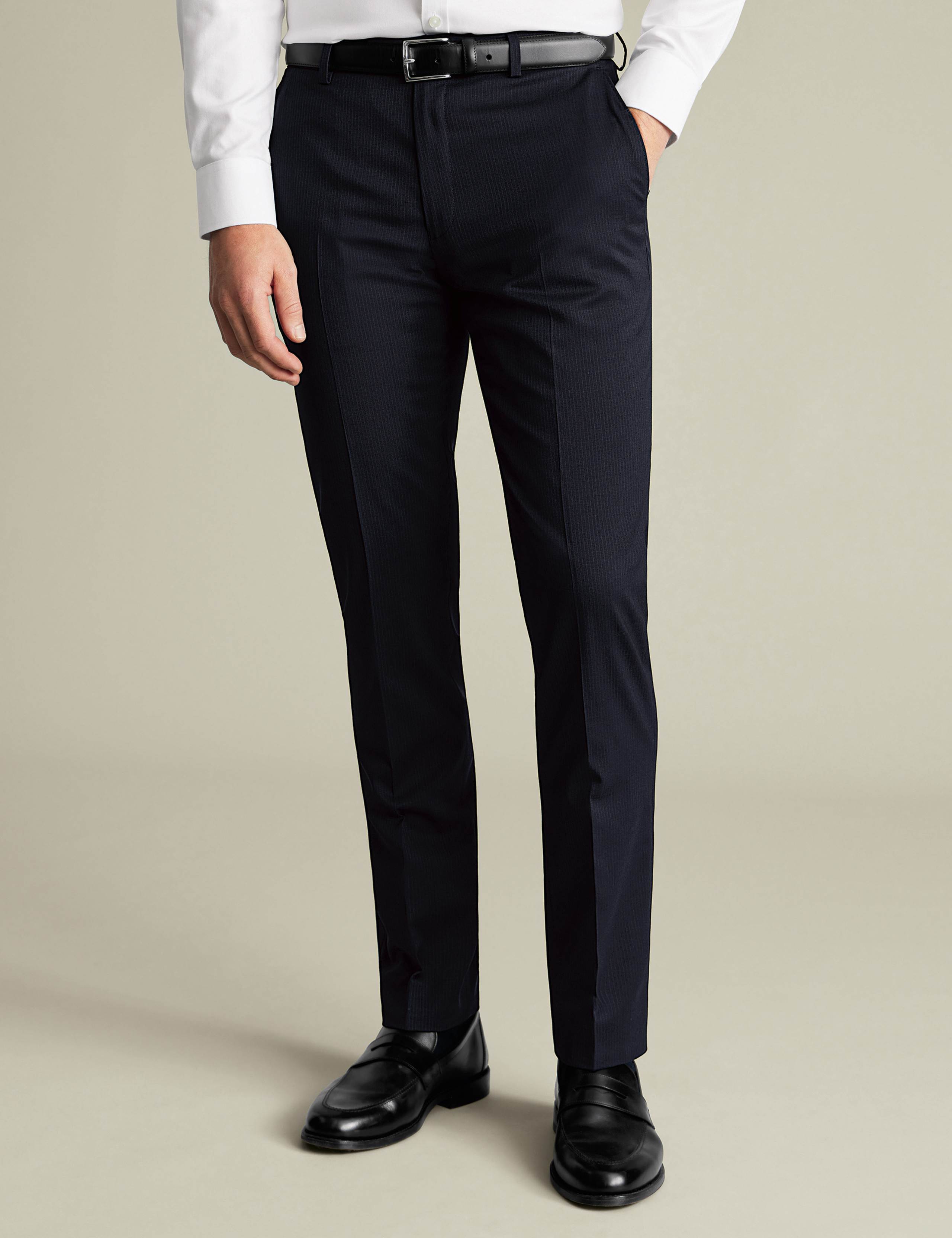 Slim Fit Wool Rich Pinstripe Suit Trousers 2 of 3