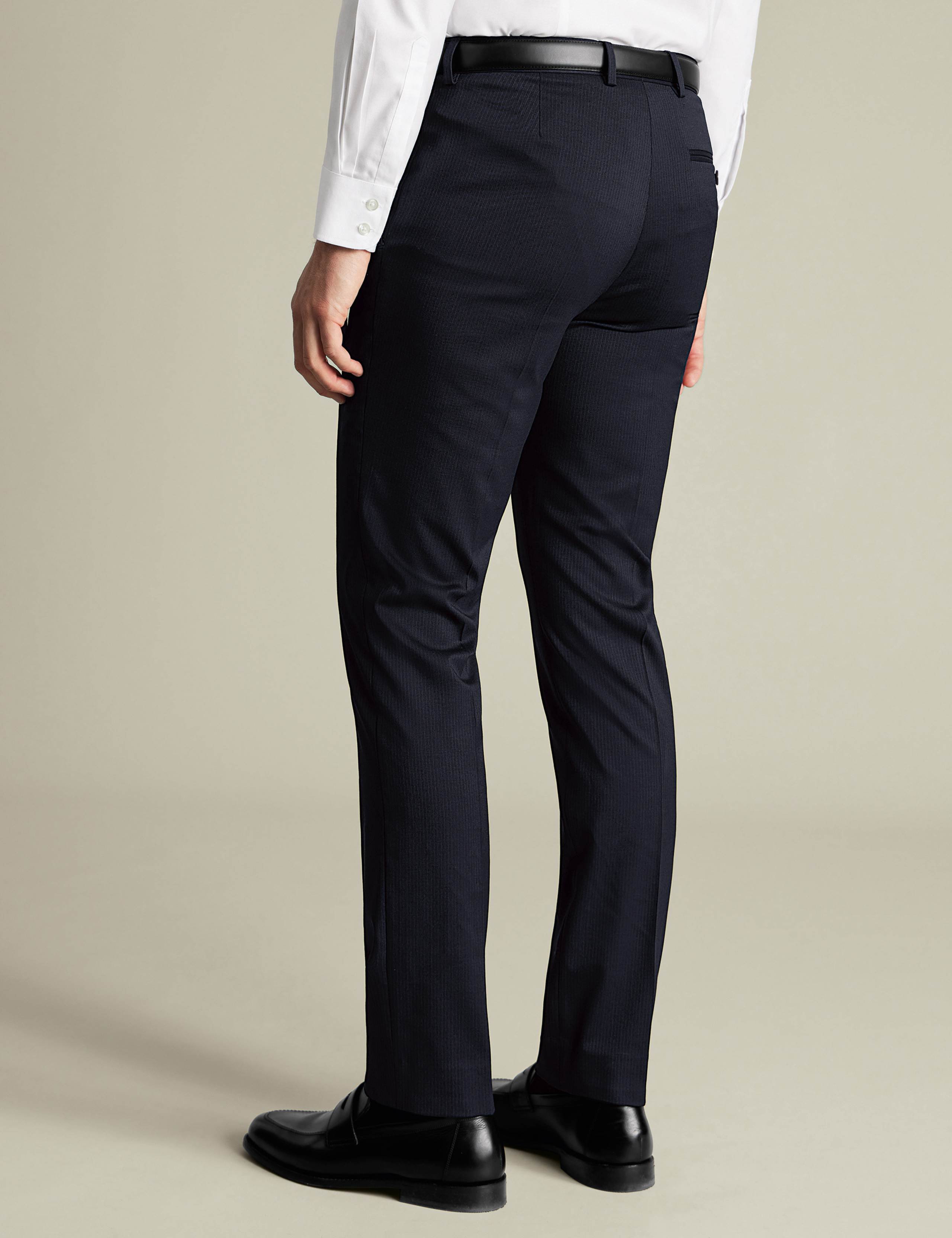 Slim Fit Wool Rich Pinstripe Suit Trousers 3 of 3