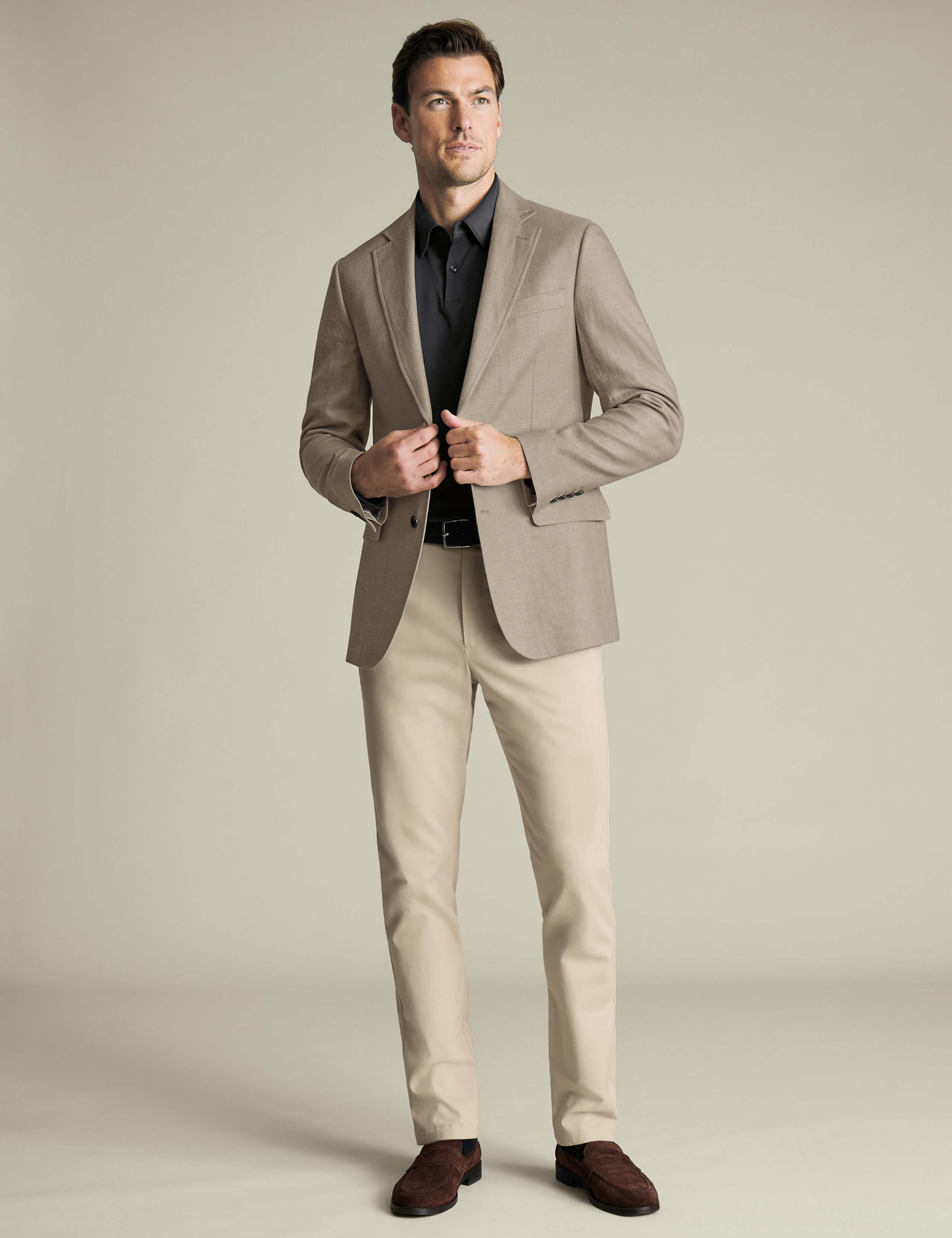Slim Fit Linen Blend Suit Jacket 2 of 5