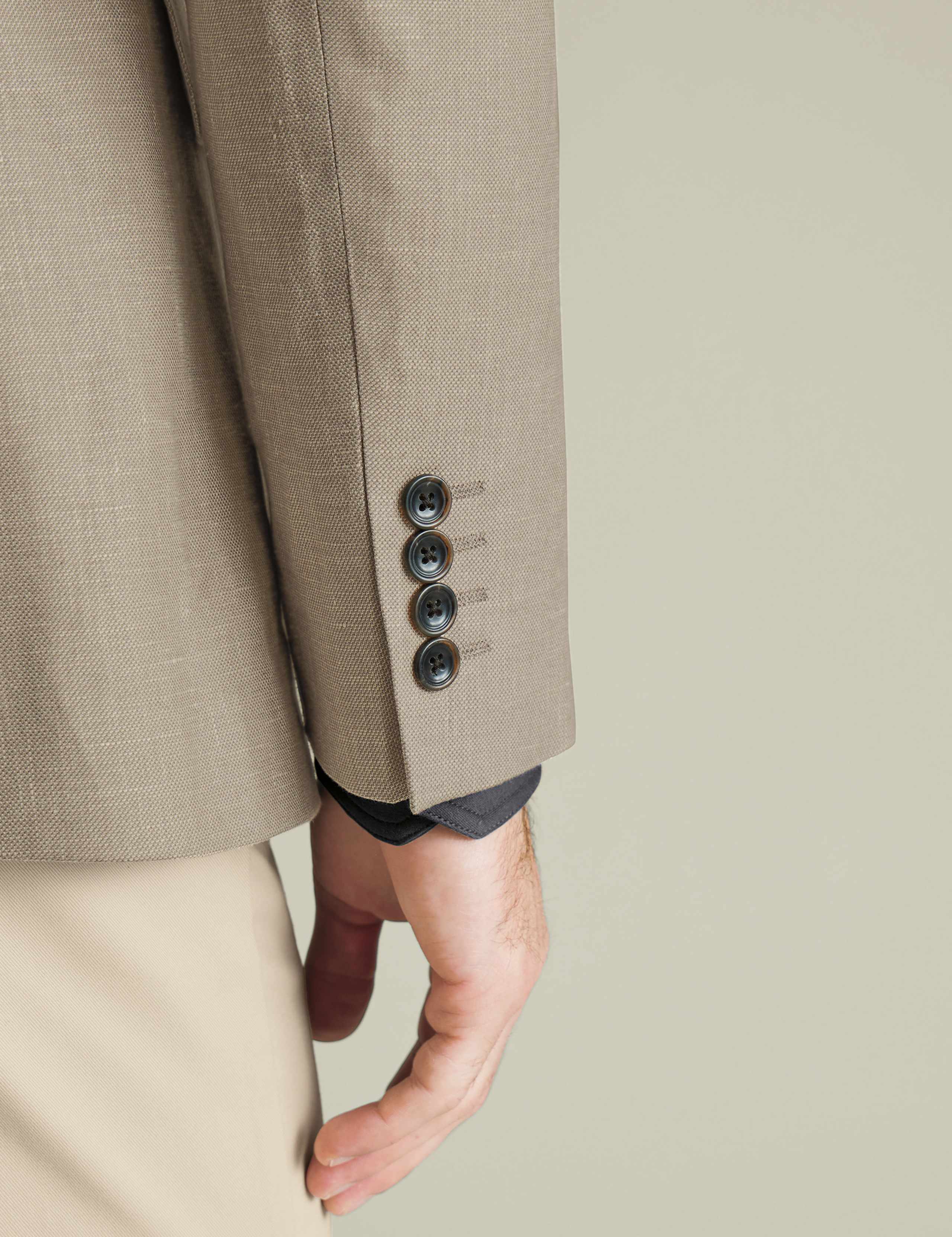 Slim Fit Linen Blend Suit Jacket 4 of 5