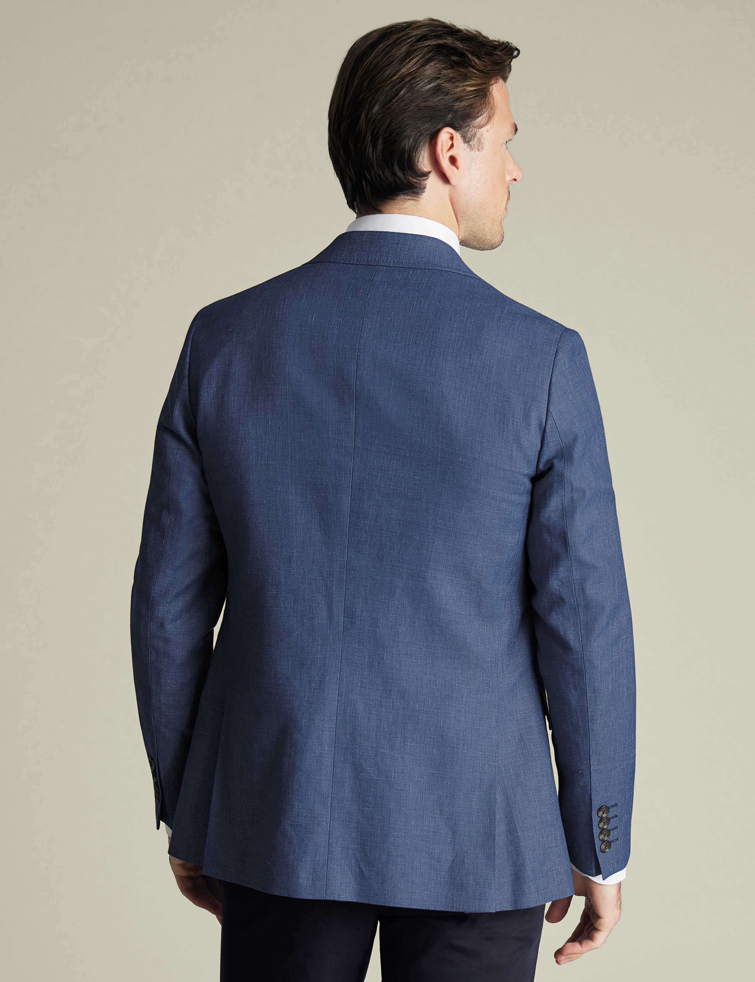 Slim Fit Linen Blend Suit Jacket 3 of 5
