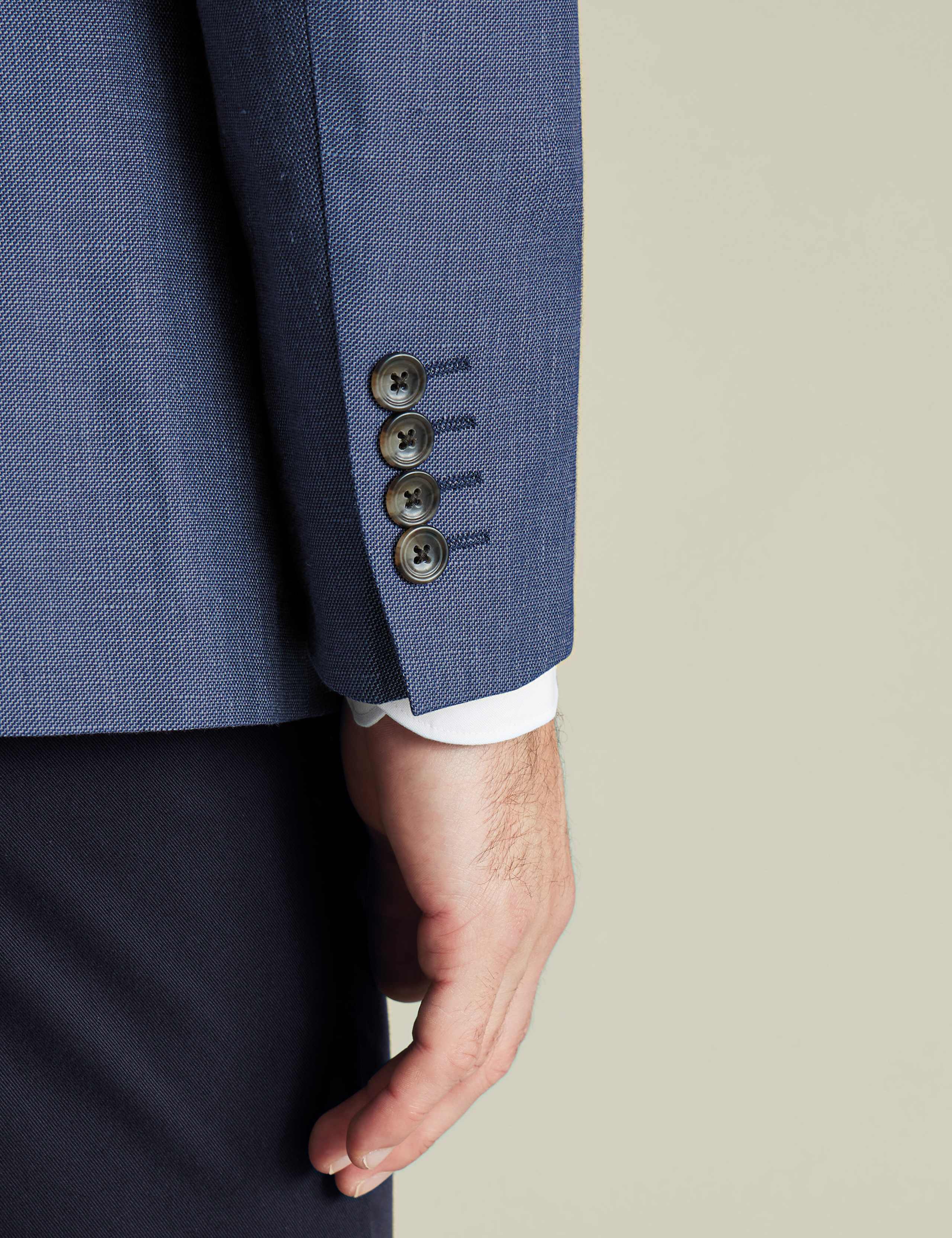 Slim Fit Linen Blend Suit Jacket 4 of 5