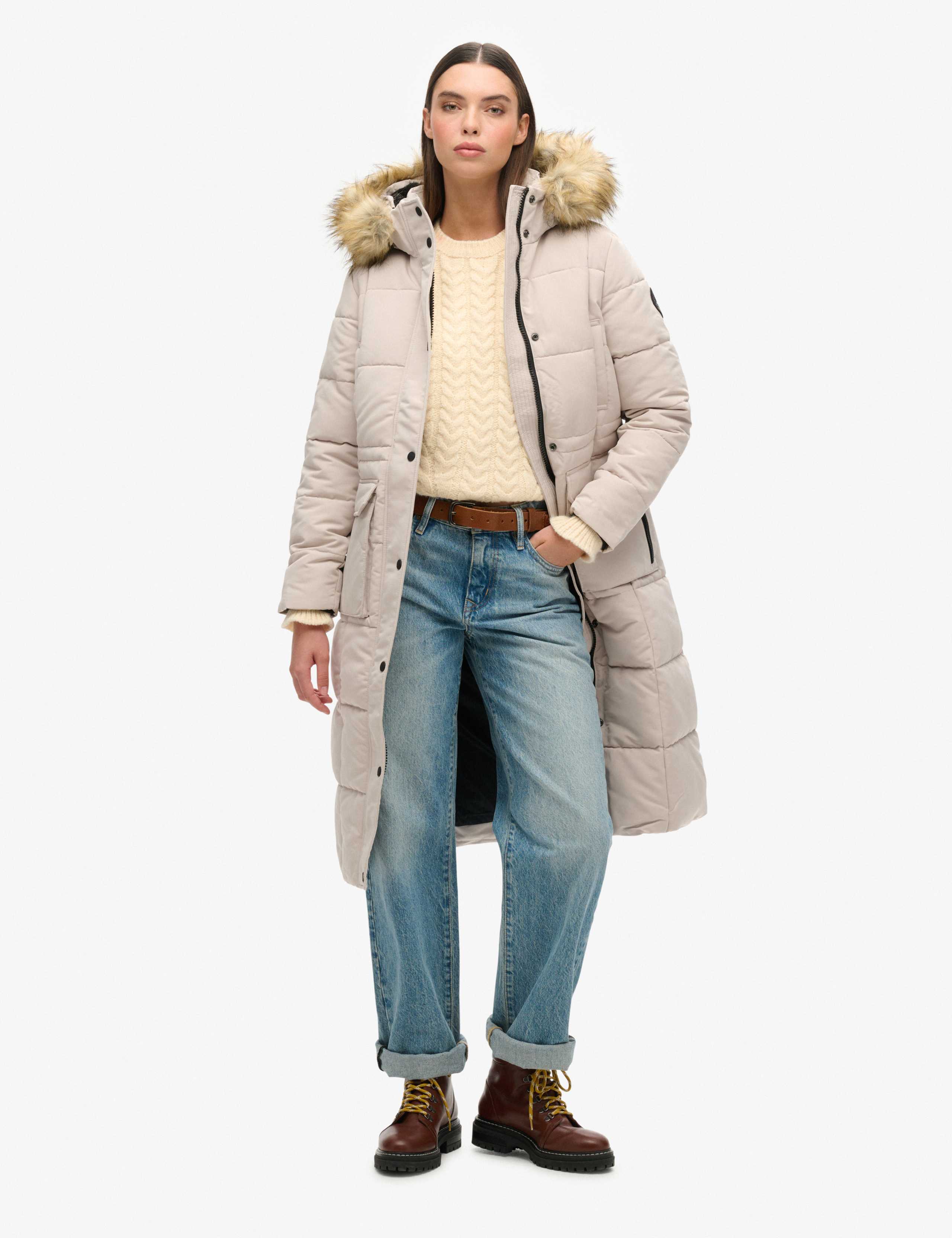 Hooded Longline Puffer Coat 1 of 5