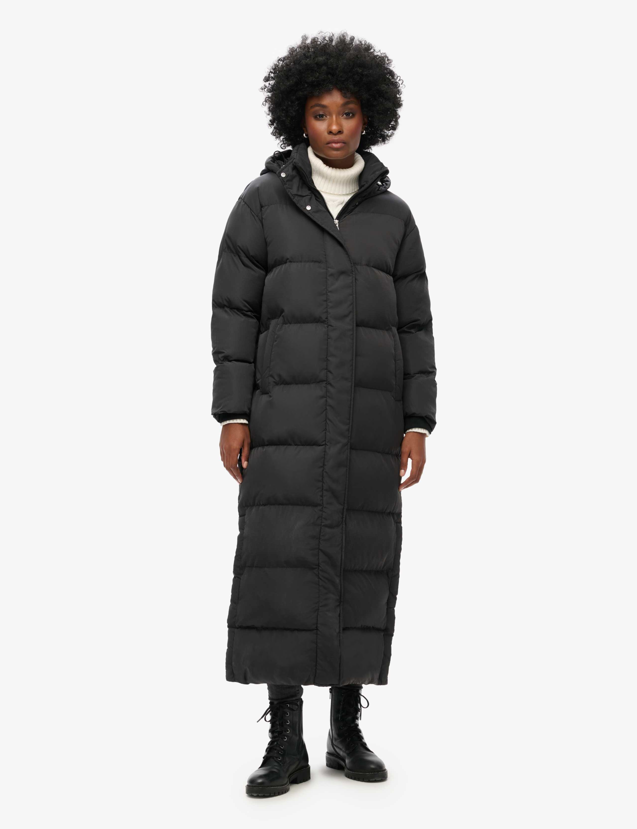Hooded Padded Longline Puffer Coat 4 of 5