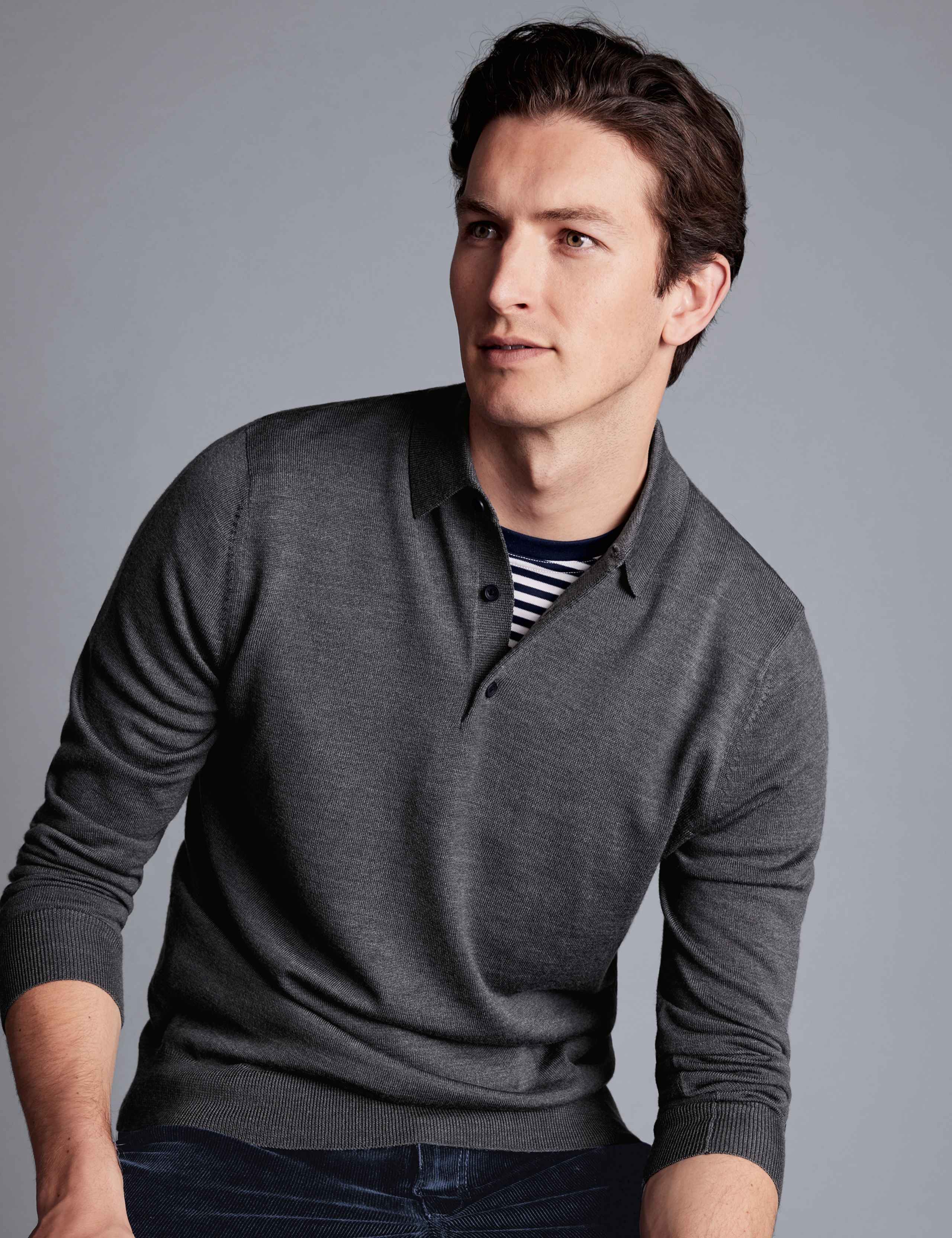 Pure Merino Wool Knitted Polo Shirt 3 of 6