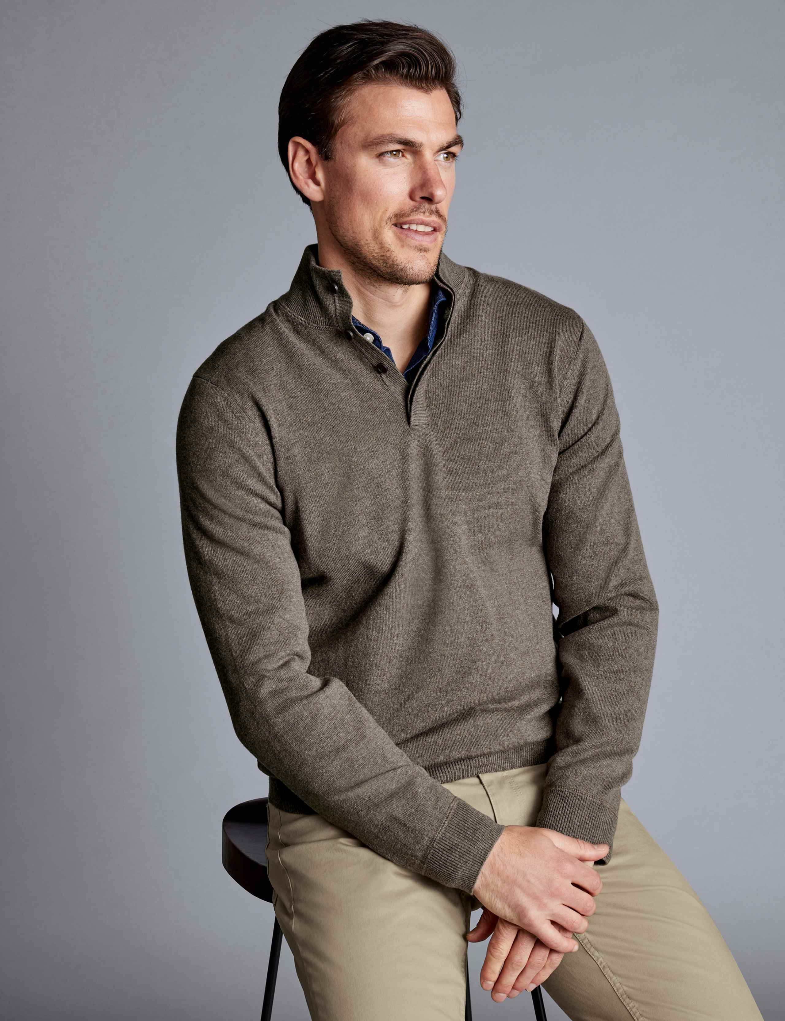 Merino Wool Rich Funnel Neck Jumper 3 of 6