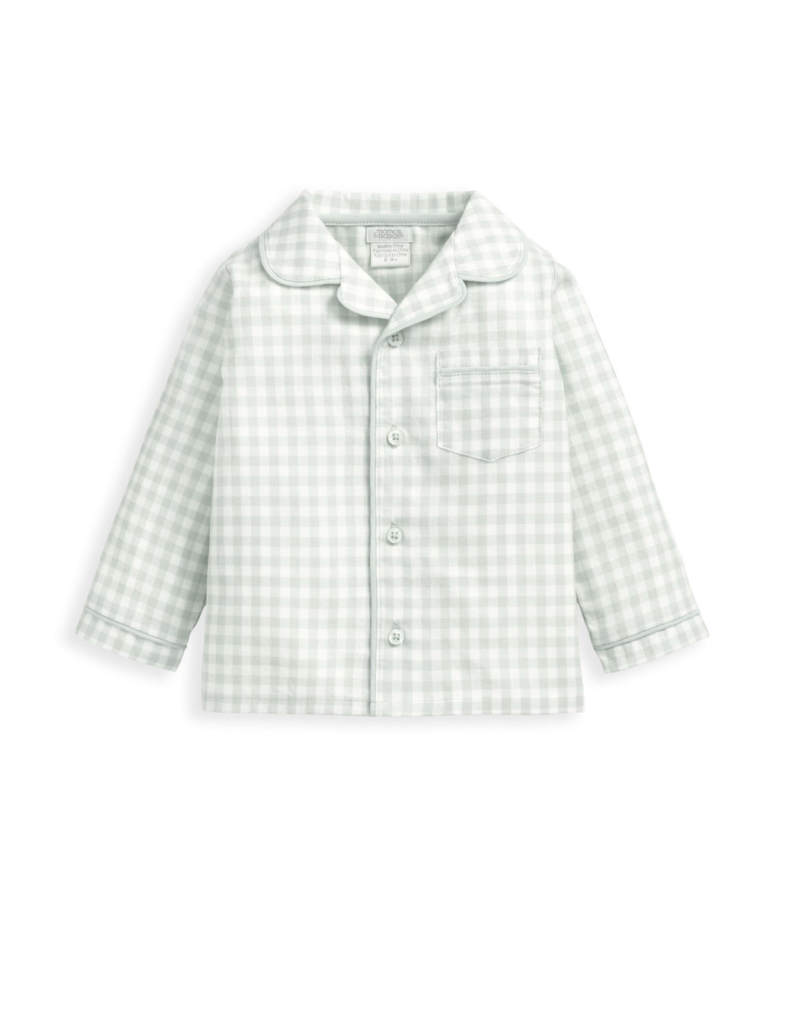 Blue Check Woven Pyjamas (6 Mths-2 Yrs) 2 of 4