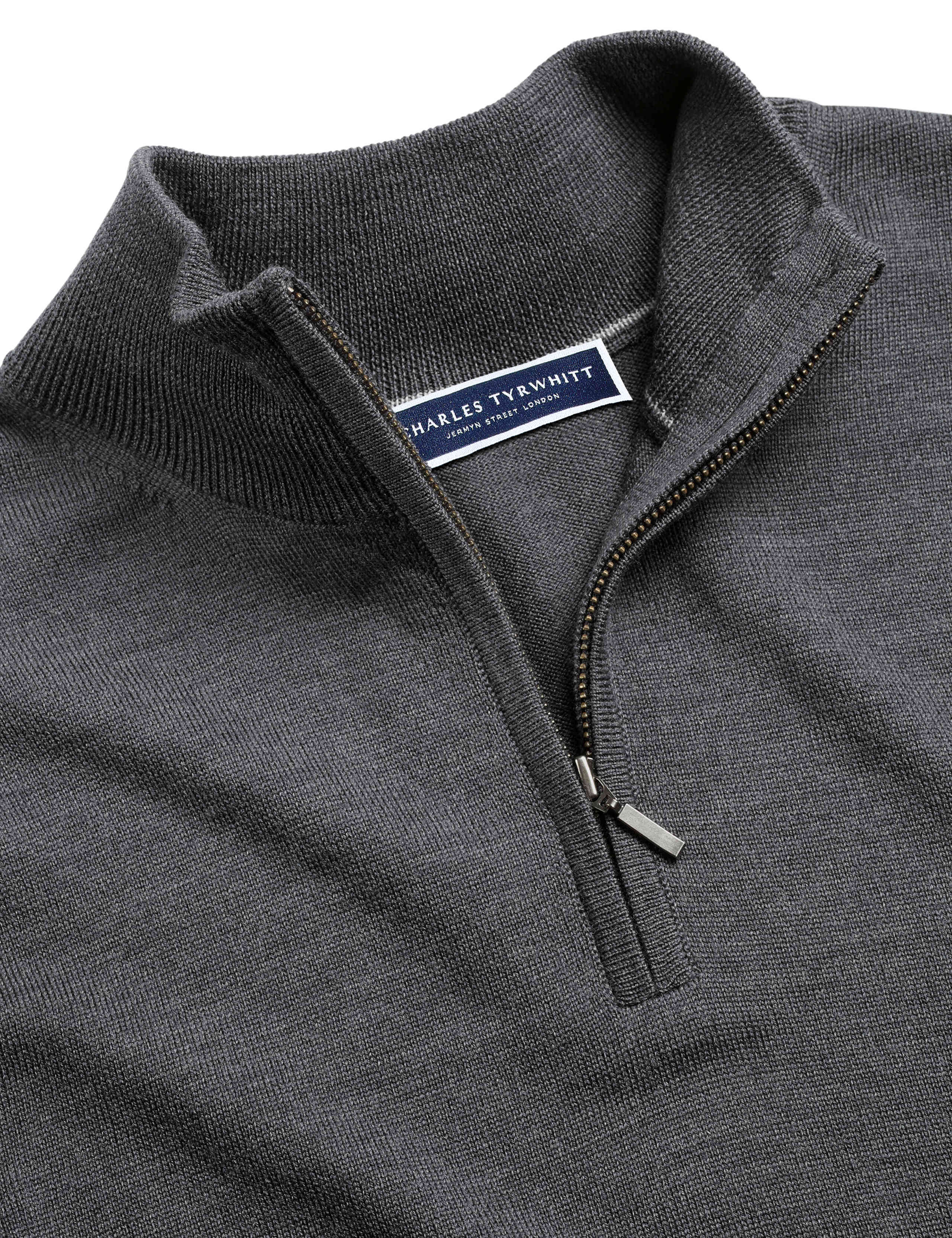 Pure Merino Wool Half Zip Jumper 4 of 4
