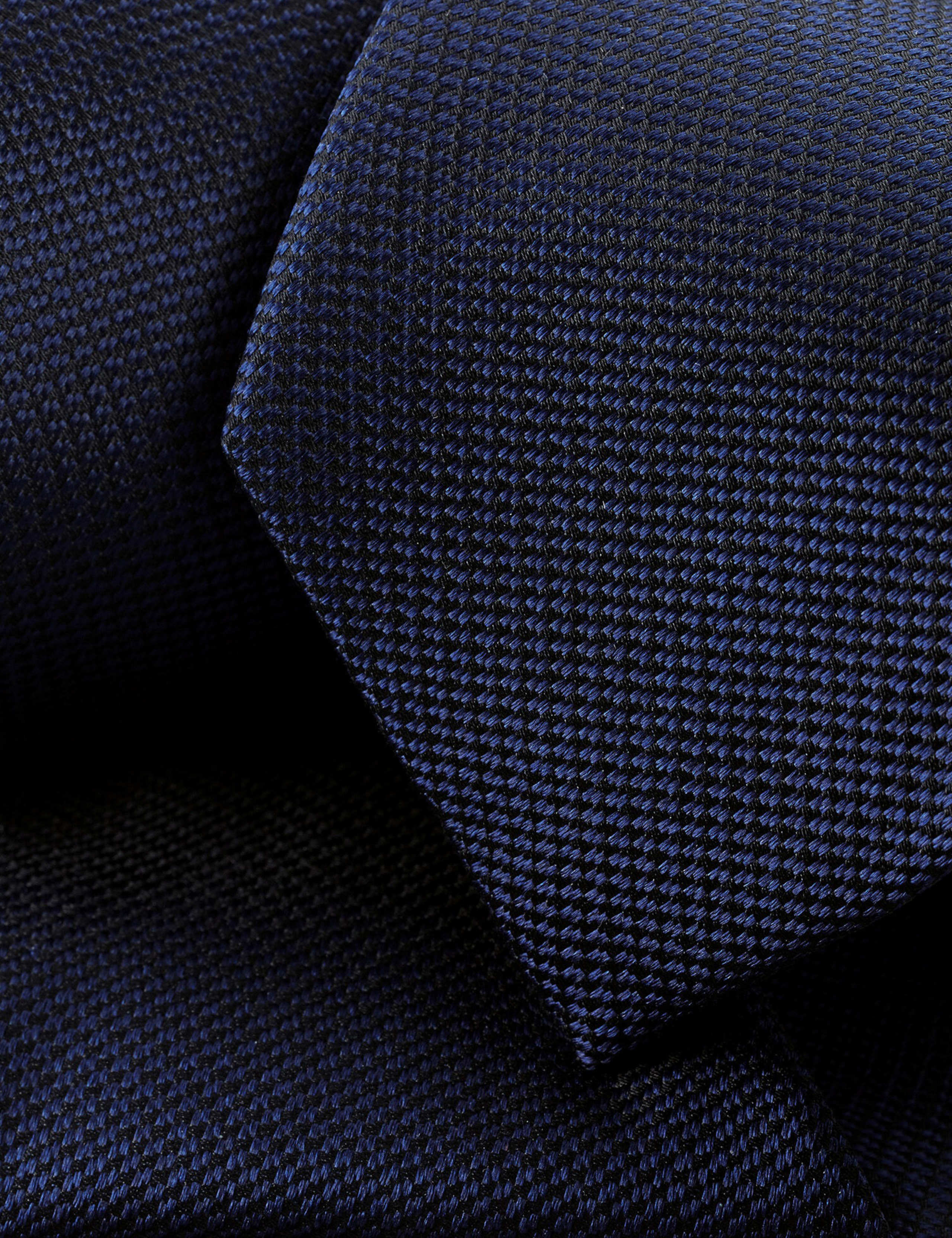 Slim Textured Pure Silk Tie 2 of 2
