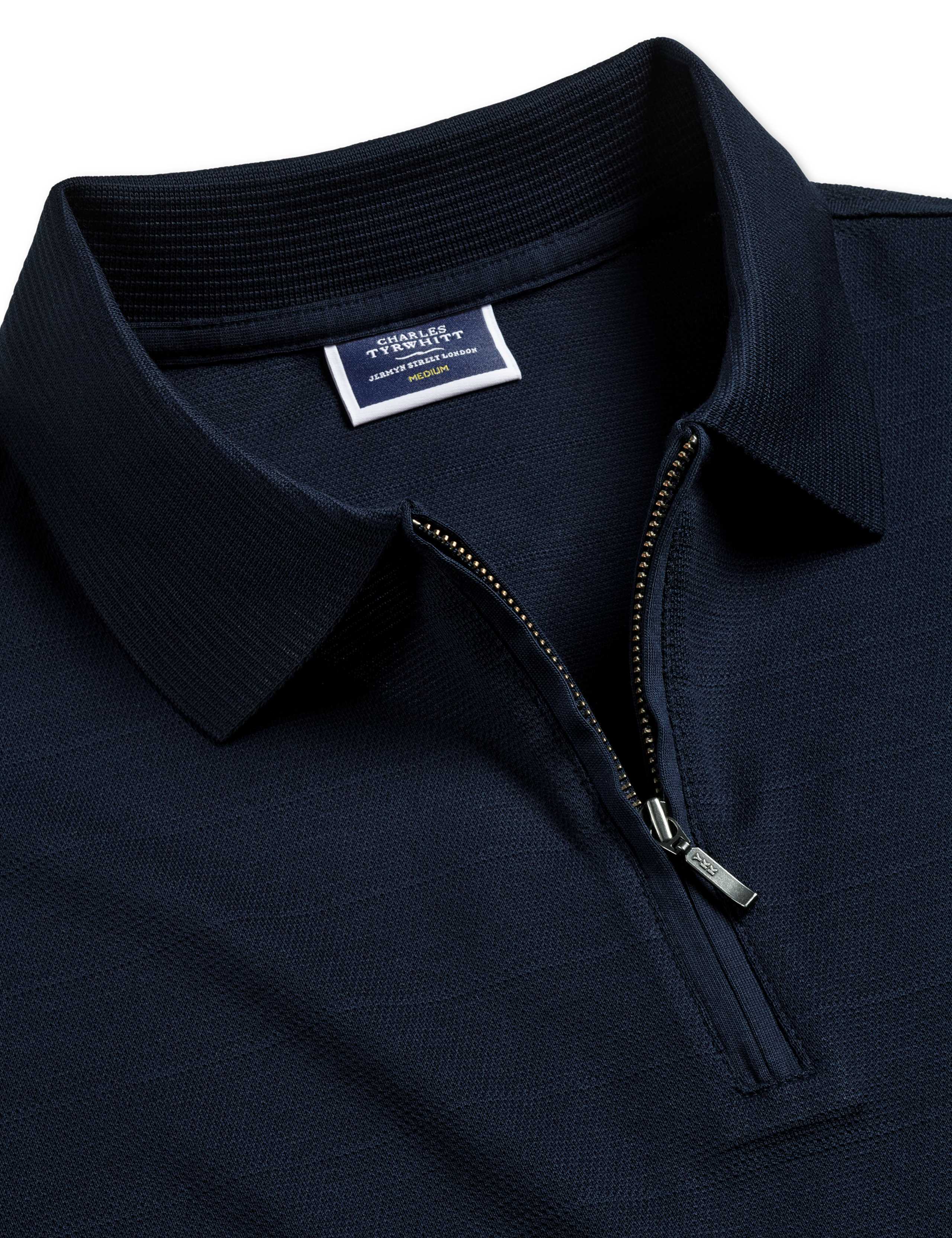 Pure Cotton Half Zip Polo Shirt 4 of 5