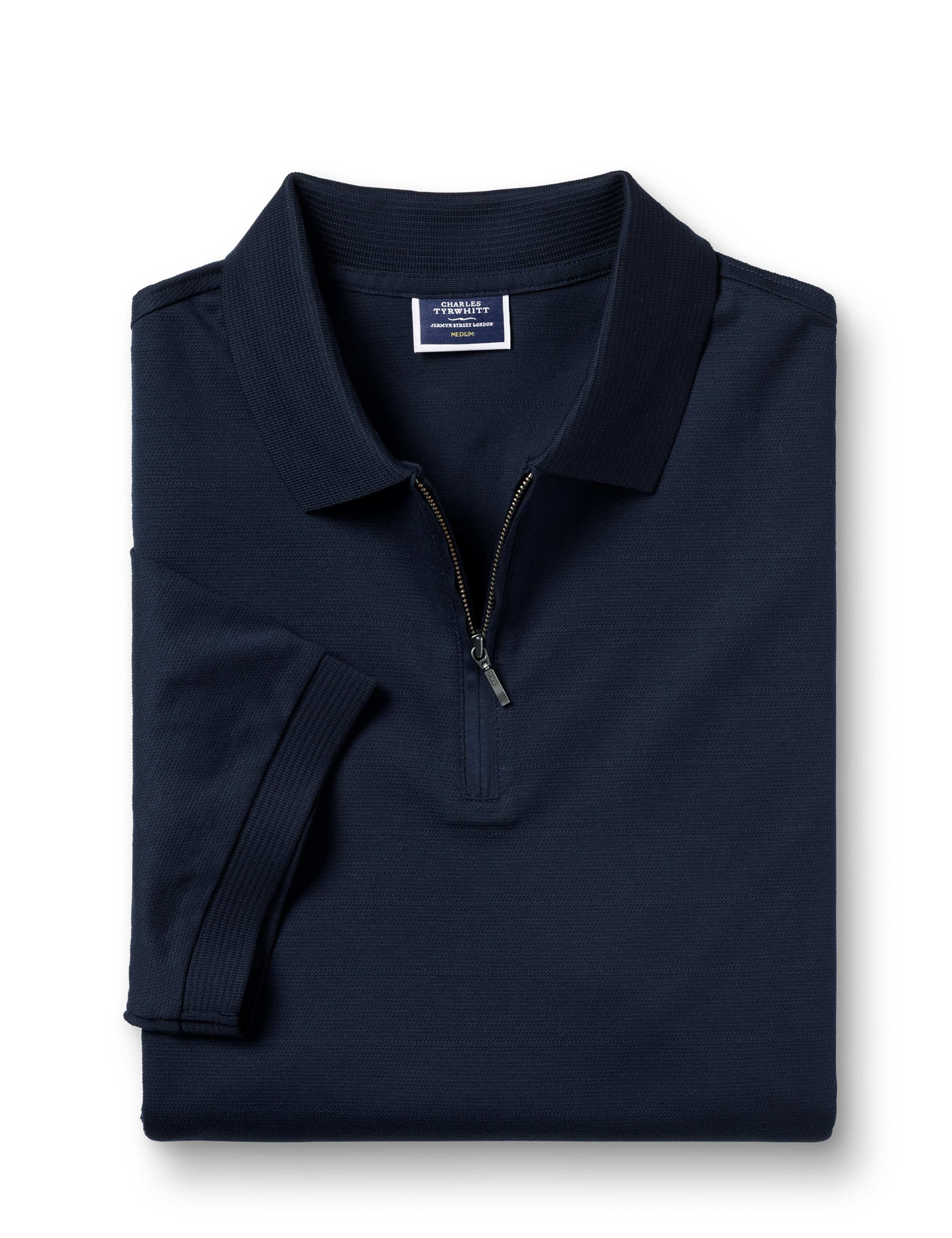 Pure Cotton Half Zip Polo Shirt 2 of 5