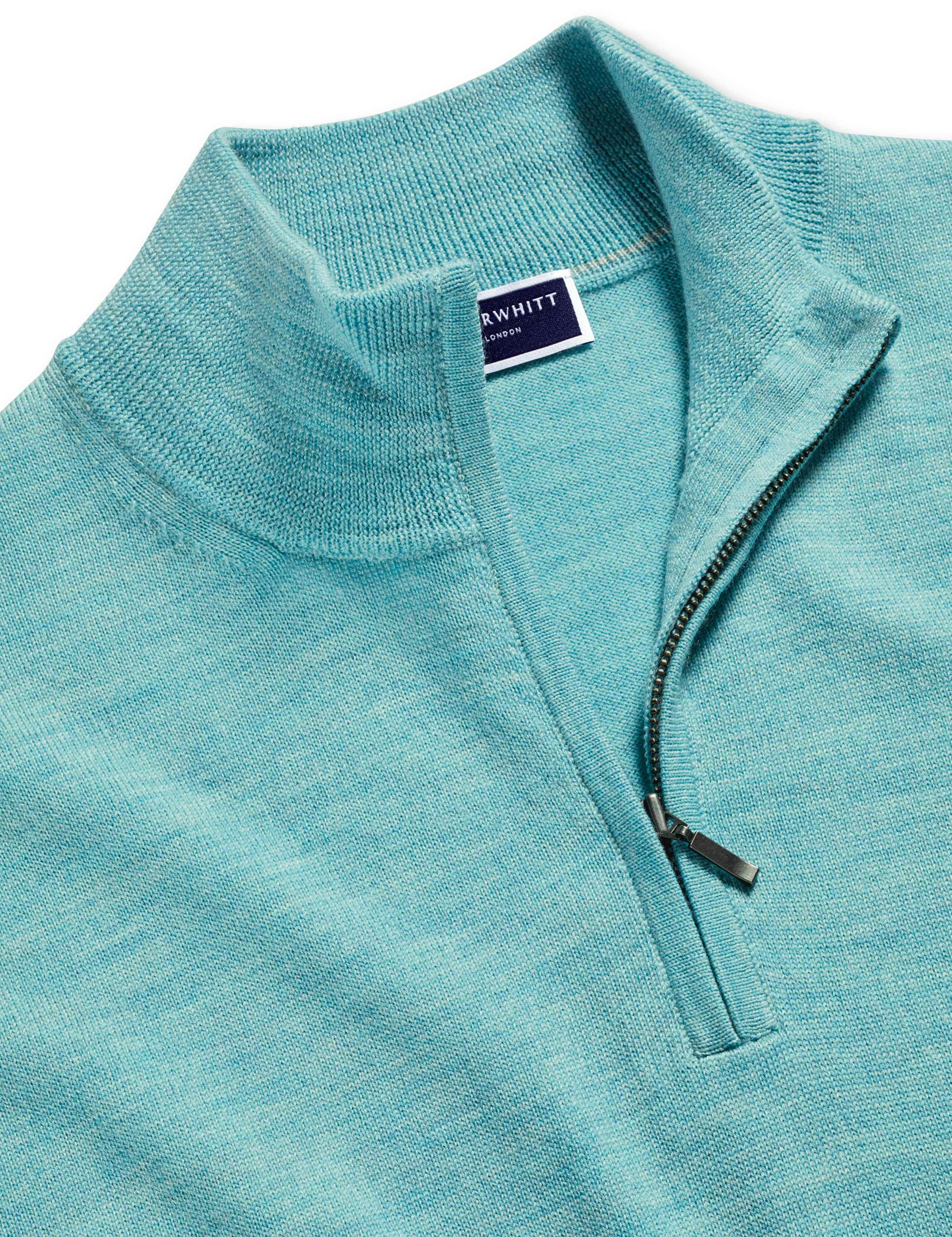 Pure Merino Wool Half Zip Jumper 3 of 4