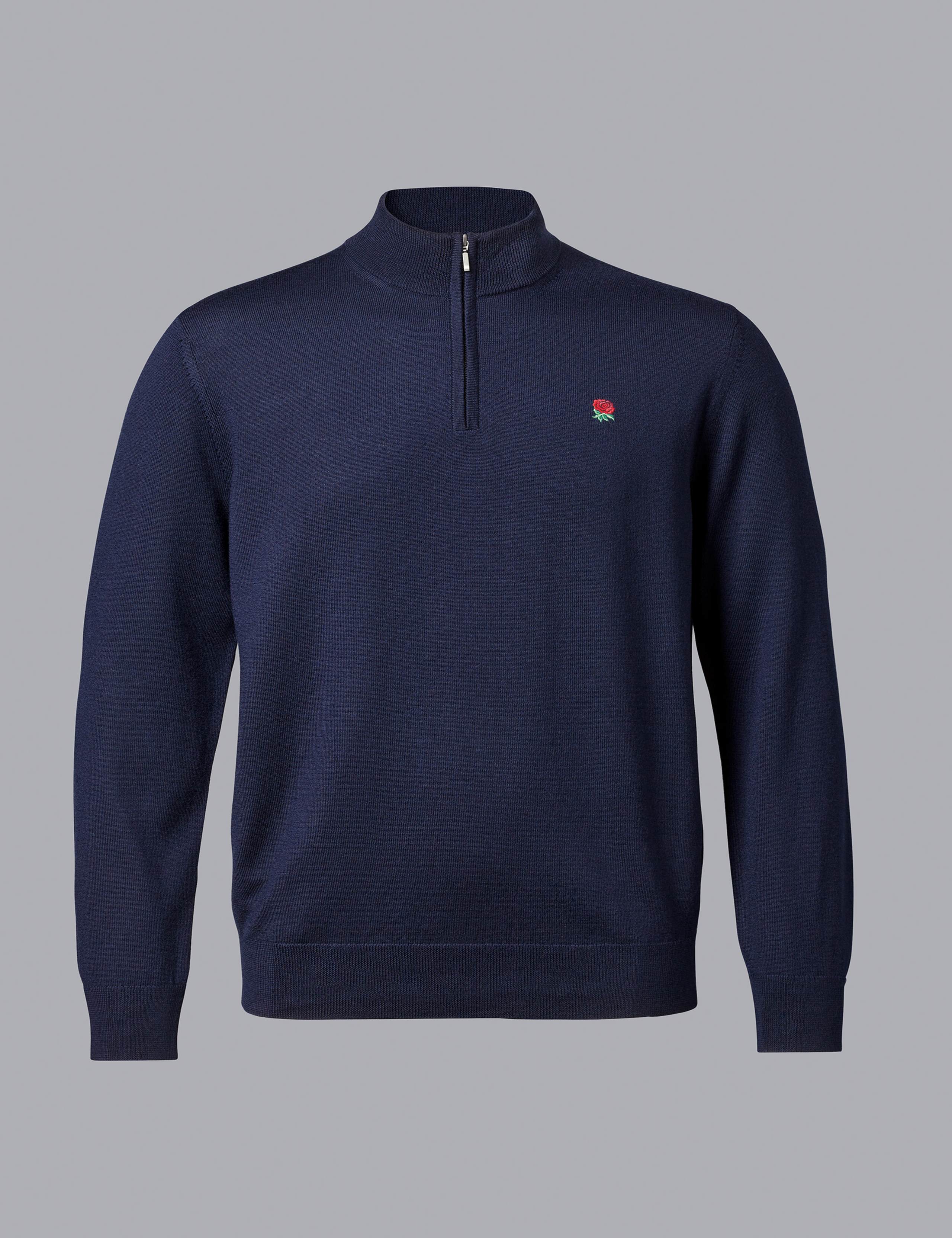 Pure Merino Wool Half Zip Jumper 2 of 5