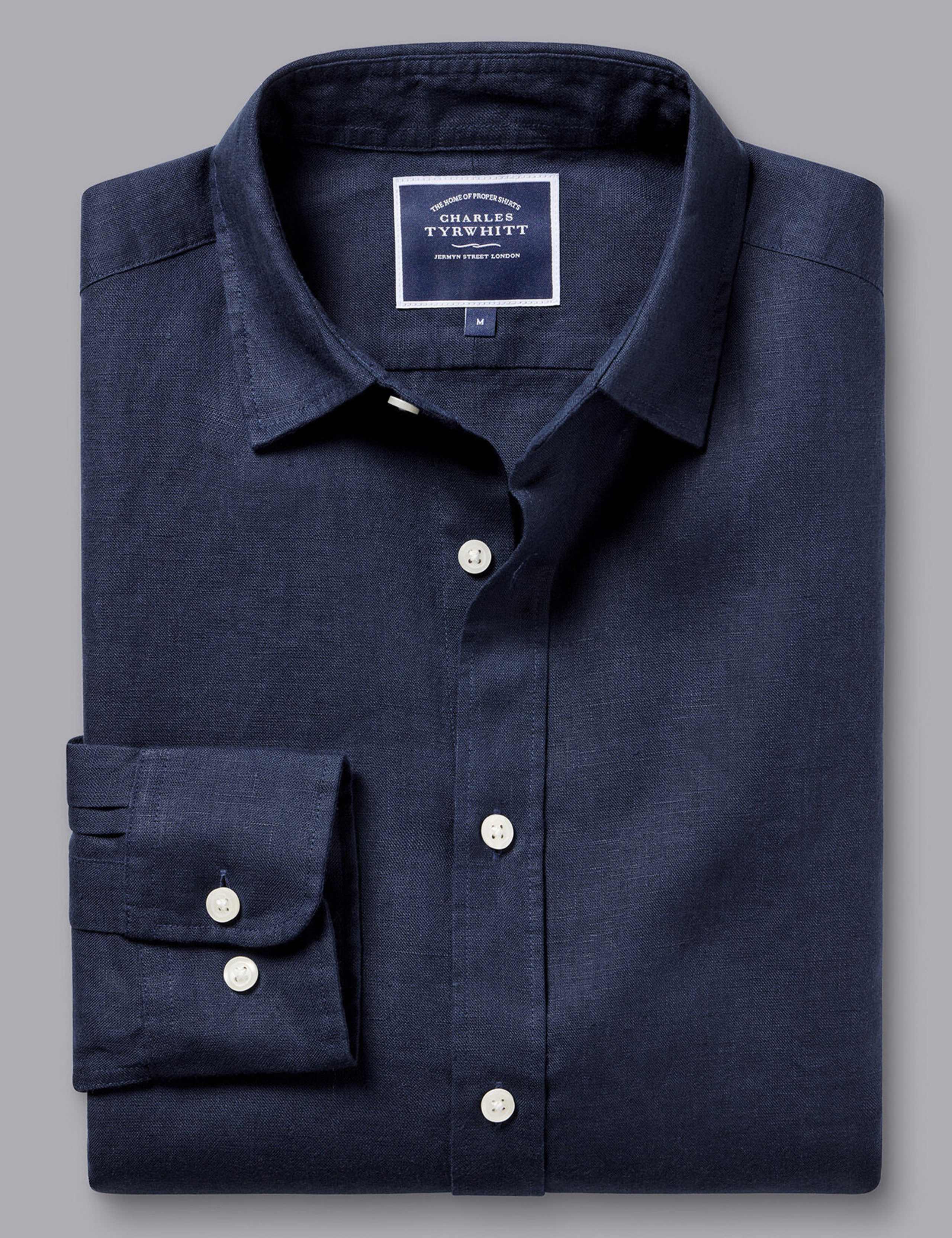 Slim Fit Pure Linen Shirt 2 of 6