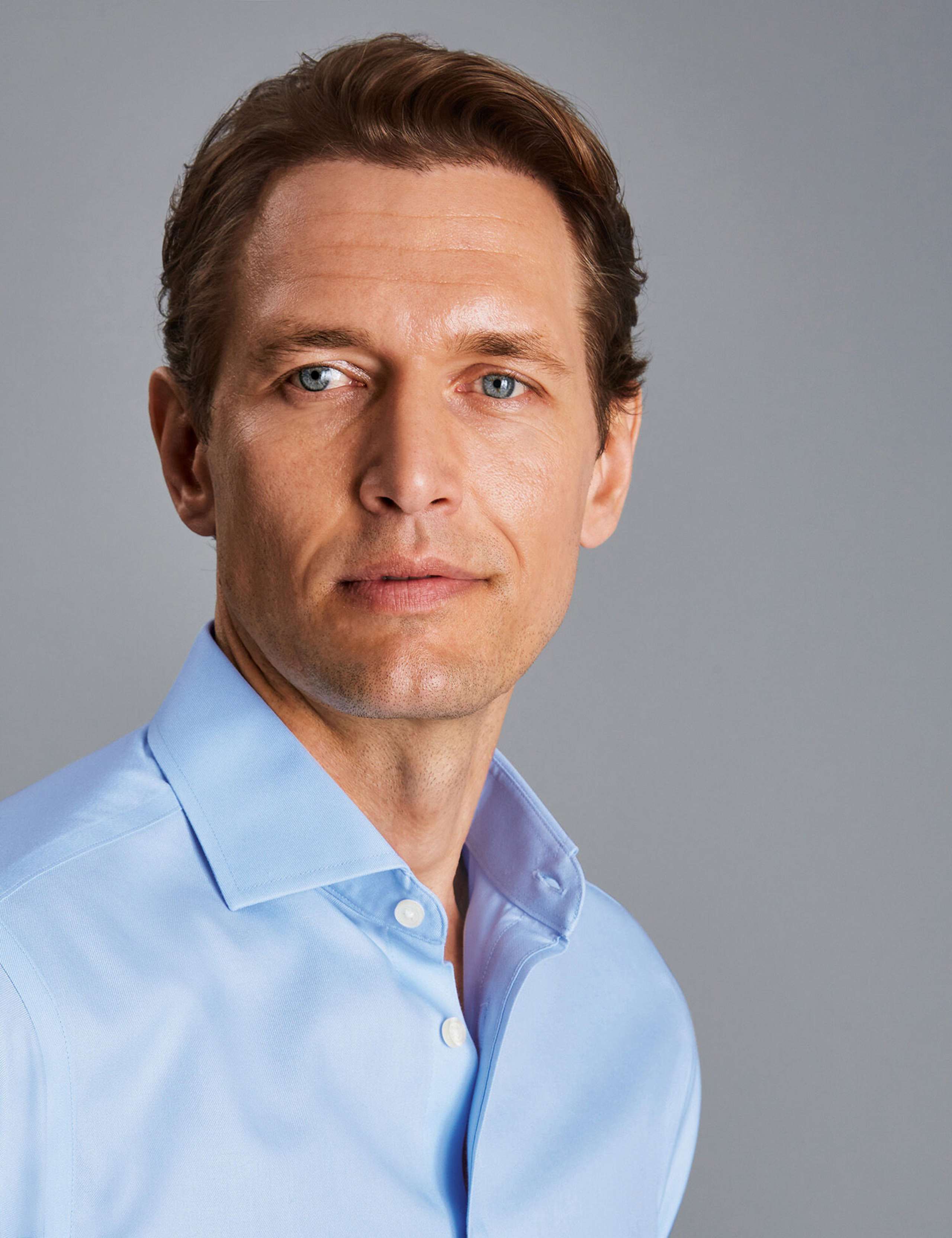 Slim Fit Non Iron Pure Cotton Twill Shirt 3 of 6