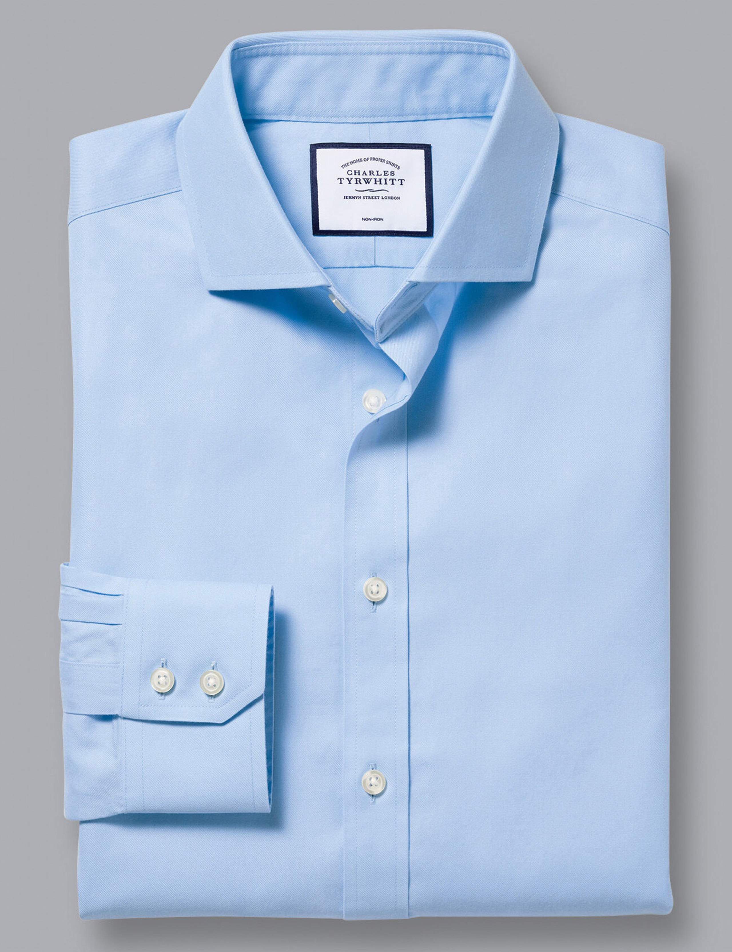 Slim Fit Non Iron Pure Cotton Twill Shirt 2 of 6