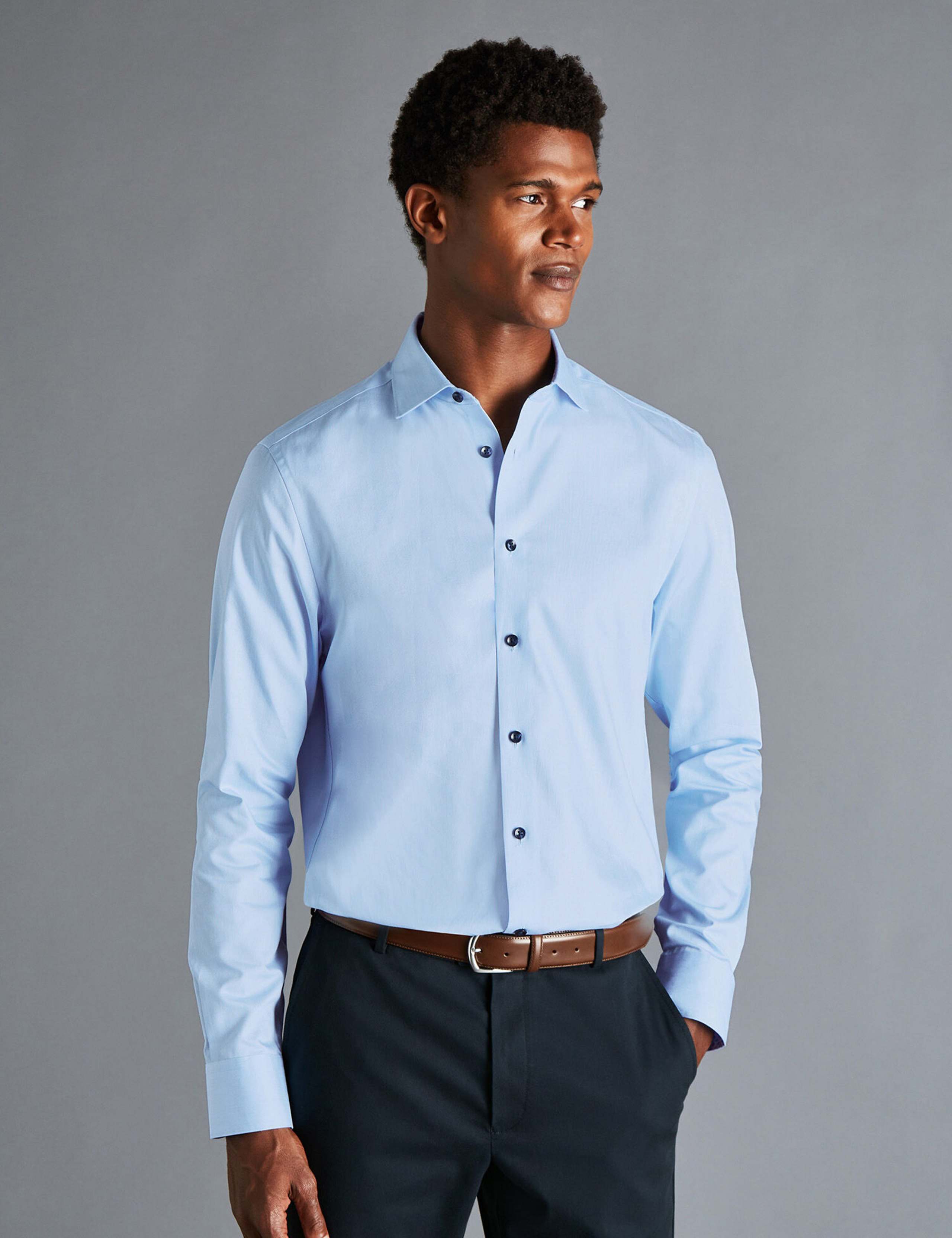 Slim Fit Pure Cotton Twill Shirt 1 of 6