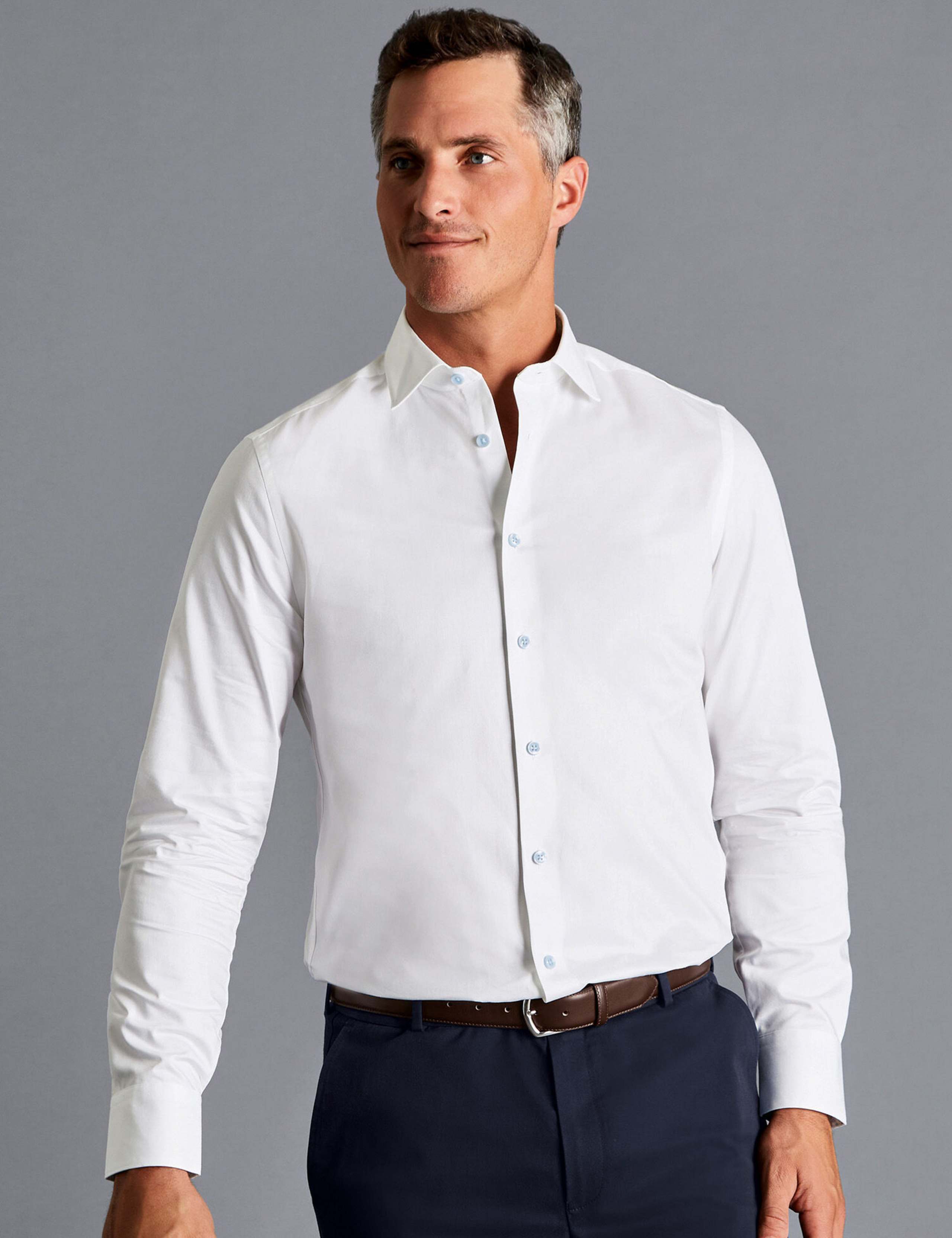 Slim Fit Pure Cotton Twill Shirt 1 of 6