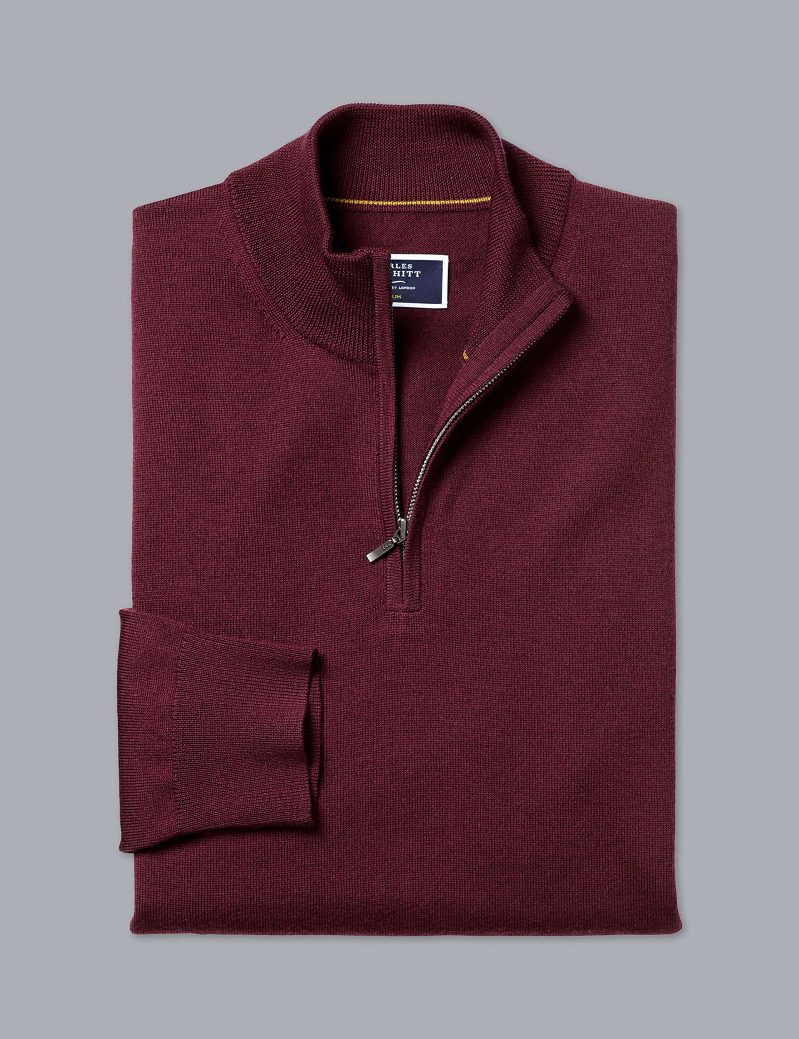Pure Merino Wool Half Zip Jumper 2 of 6
