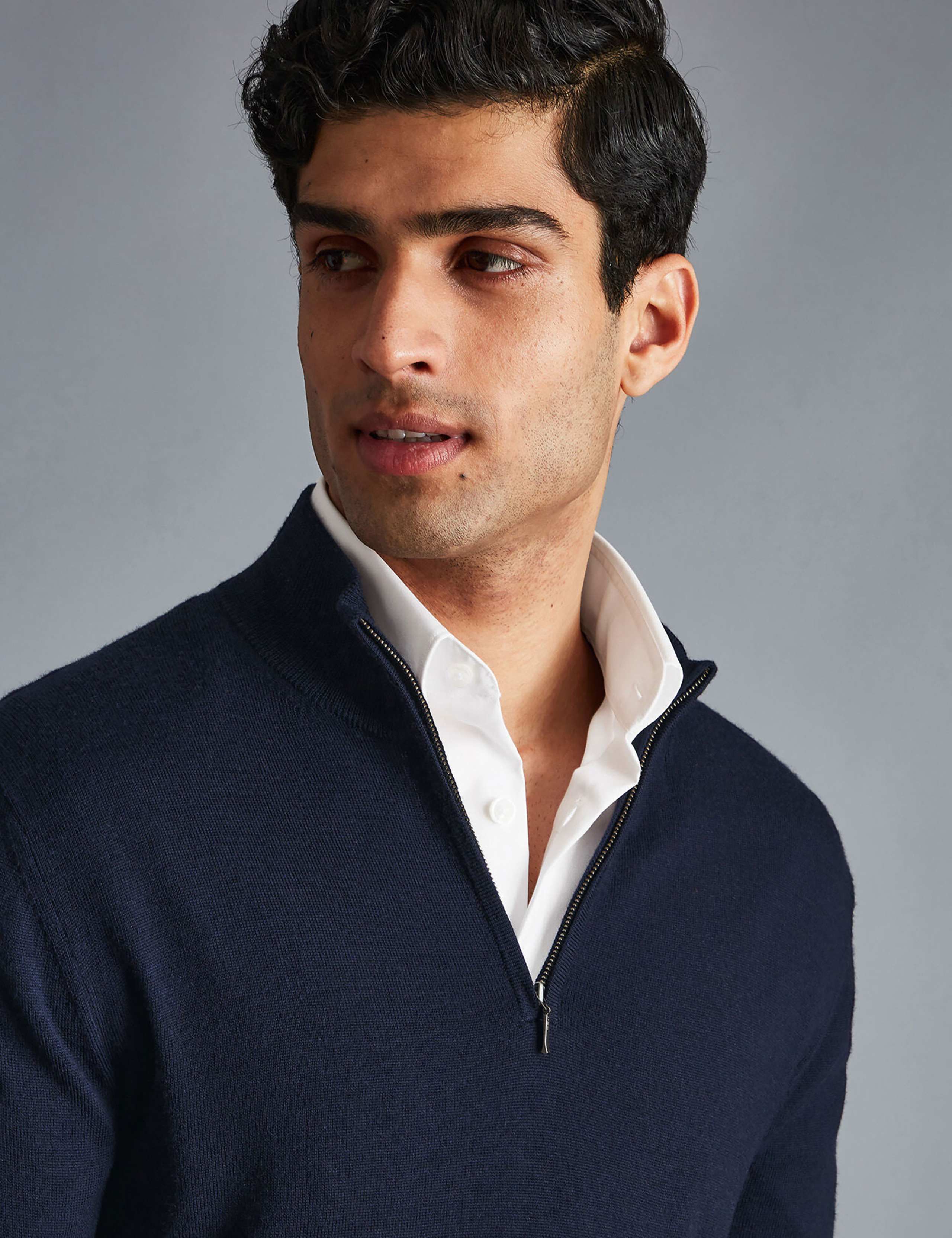 Pure Merino Wool Half Zip Jumper 3 of 6
