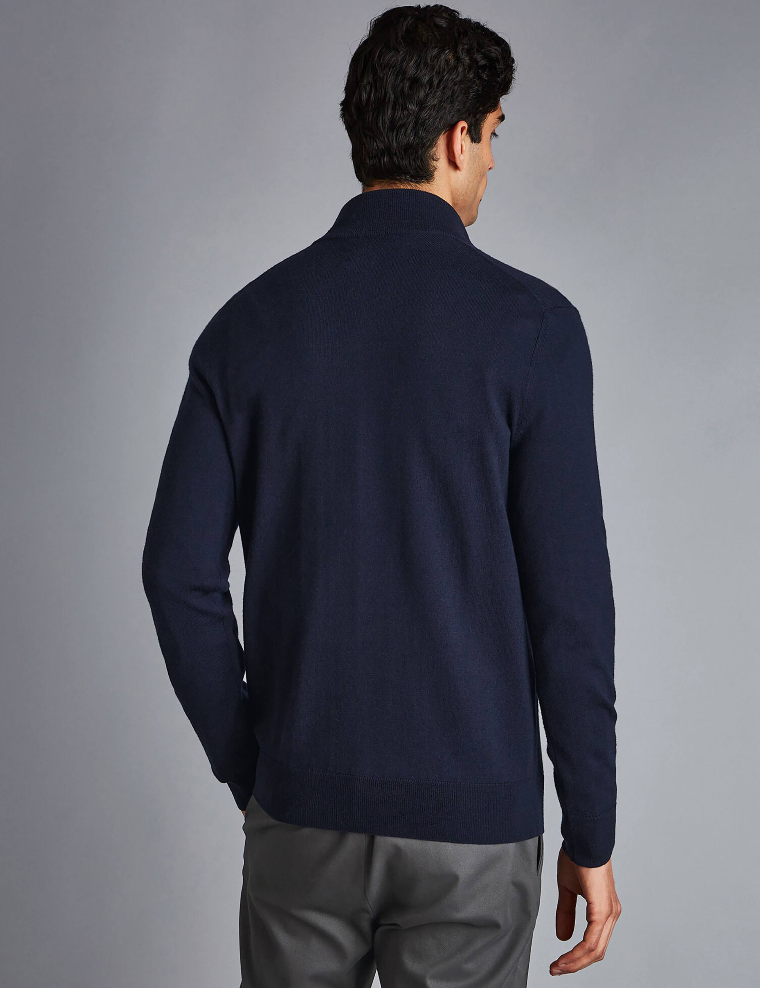 Pure Merino Wool Half Zip Jumper 4 of 6
