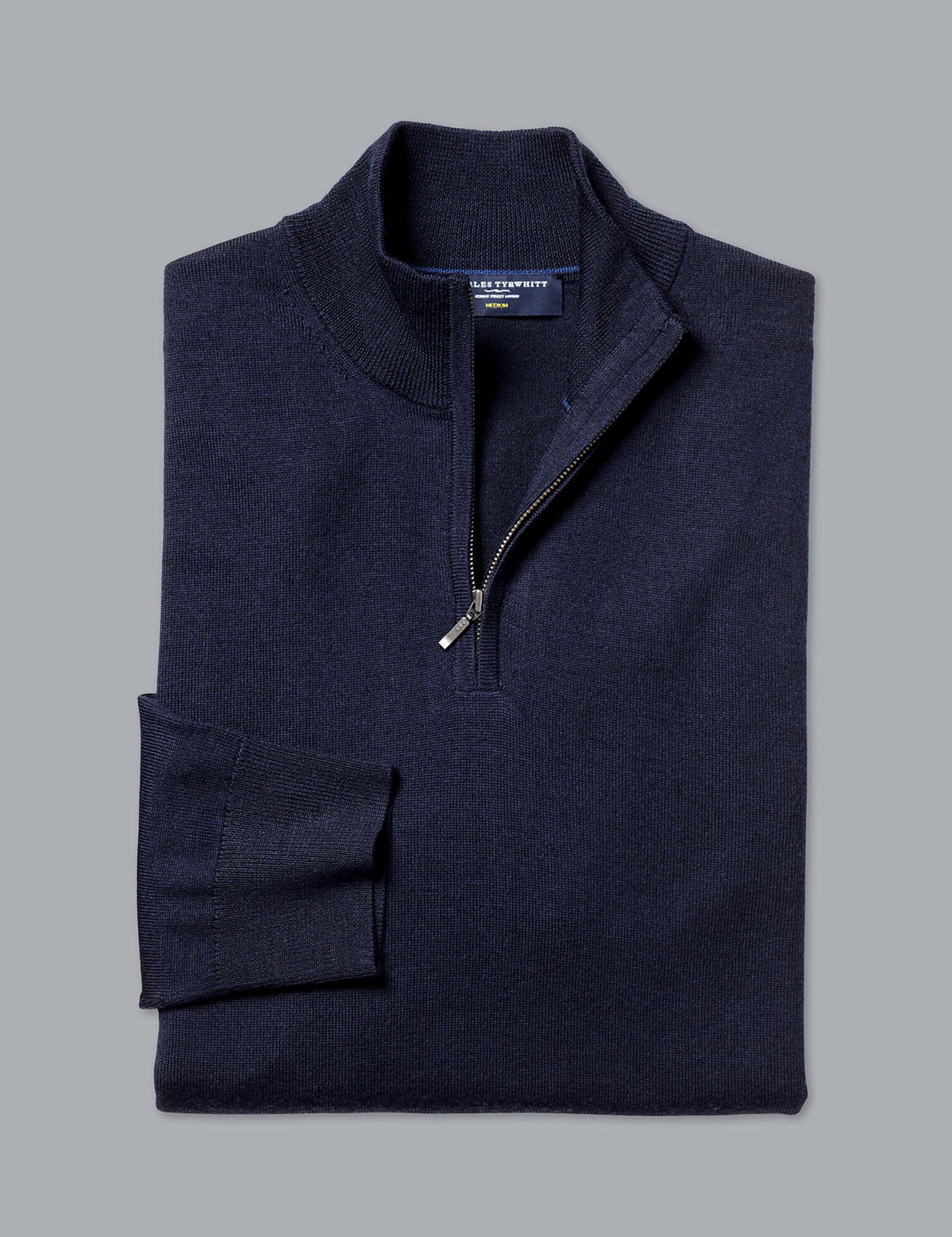 Pure Merino Wool Half Zip Jumper 2 of 6