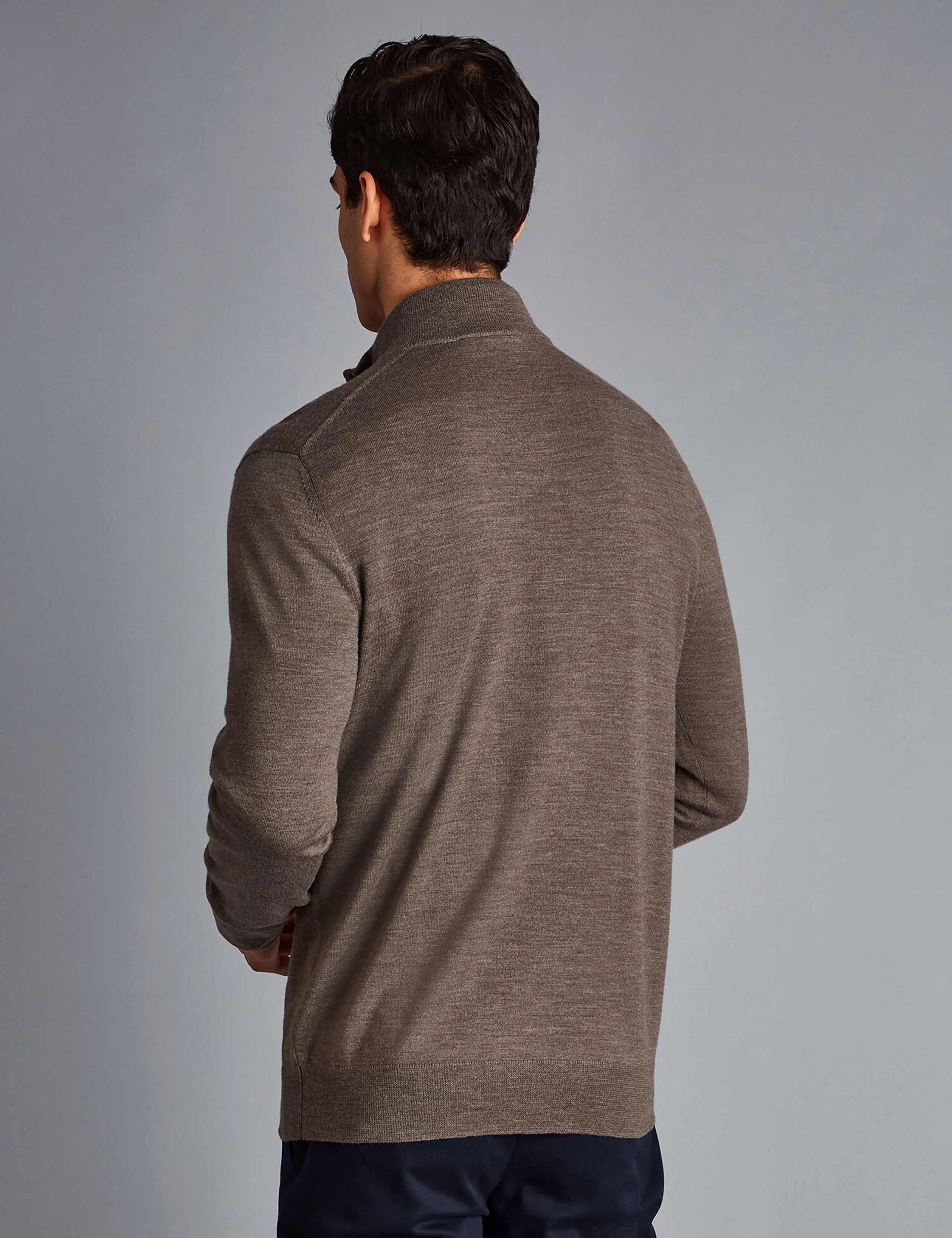 Pure Merino Wool Half Zip Jumper 4 of 6