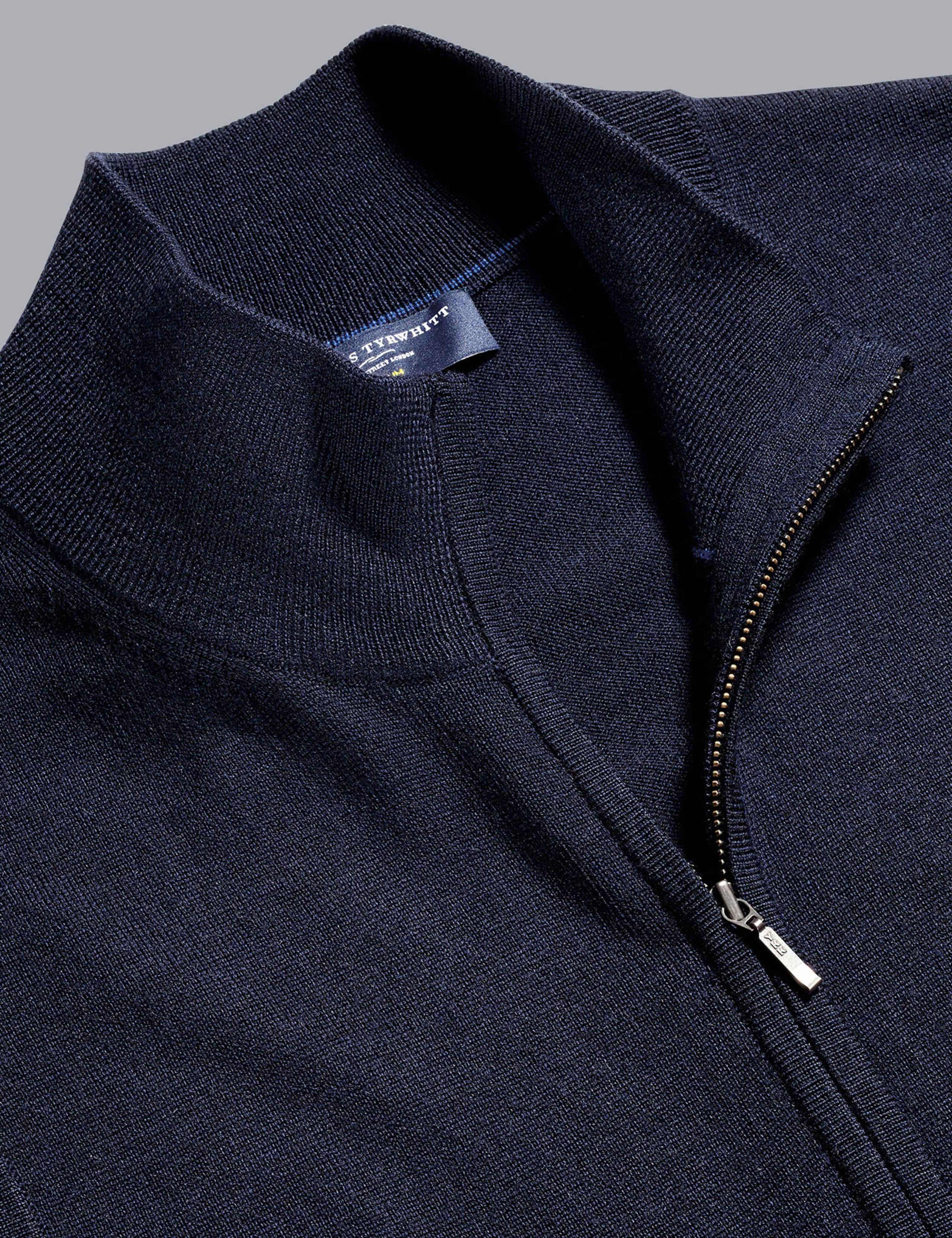 Pure Extra Fine Merino Wool Zip Up Gilet 6 of 6