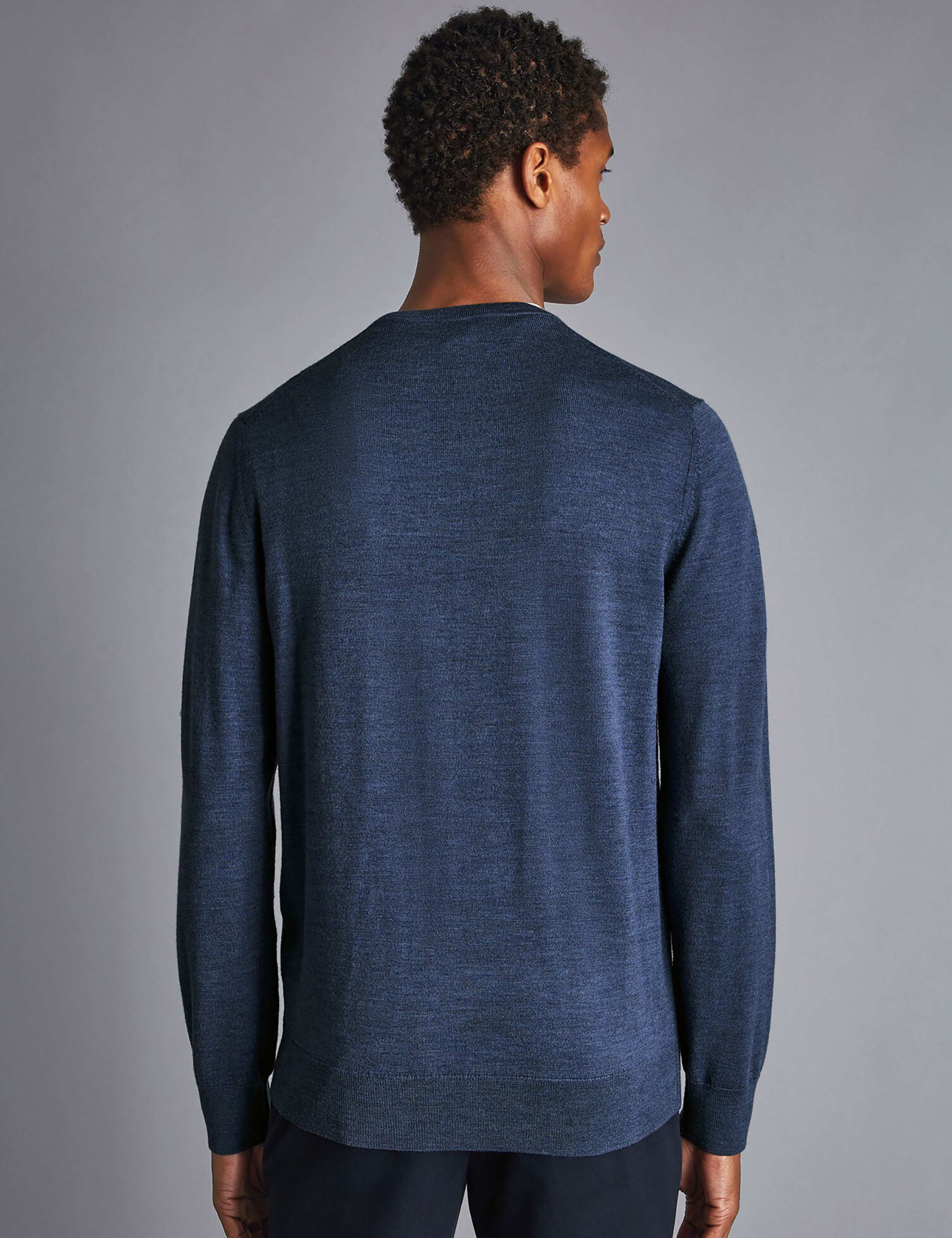 Pure Merino Wool Crew Neck Jumper 4 of 6